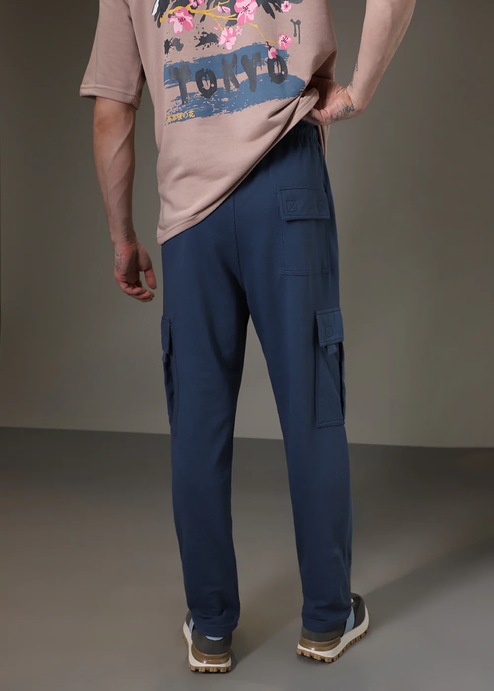 Cobalt Blue Cargo Joggers - Image 4