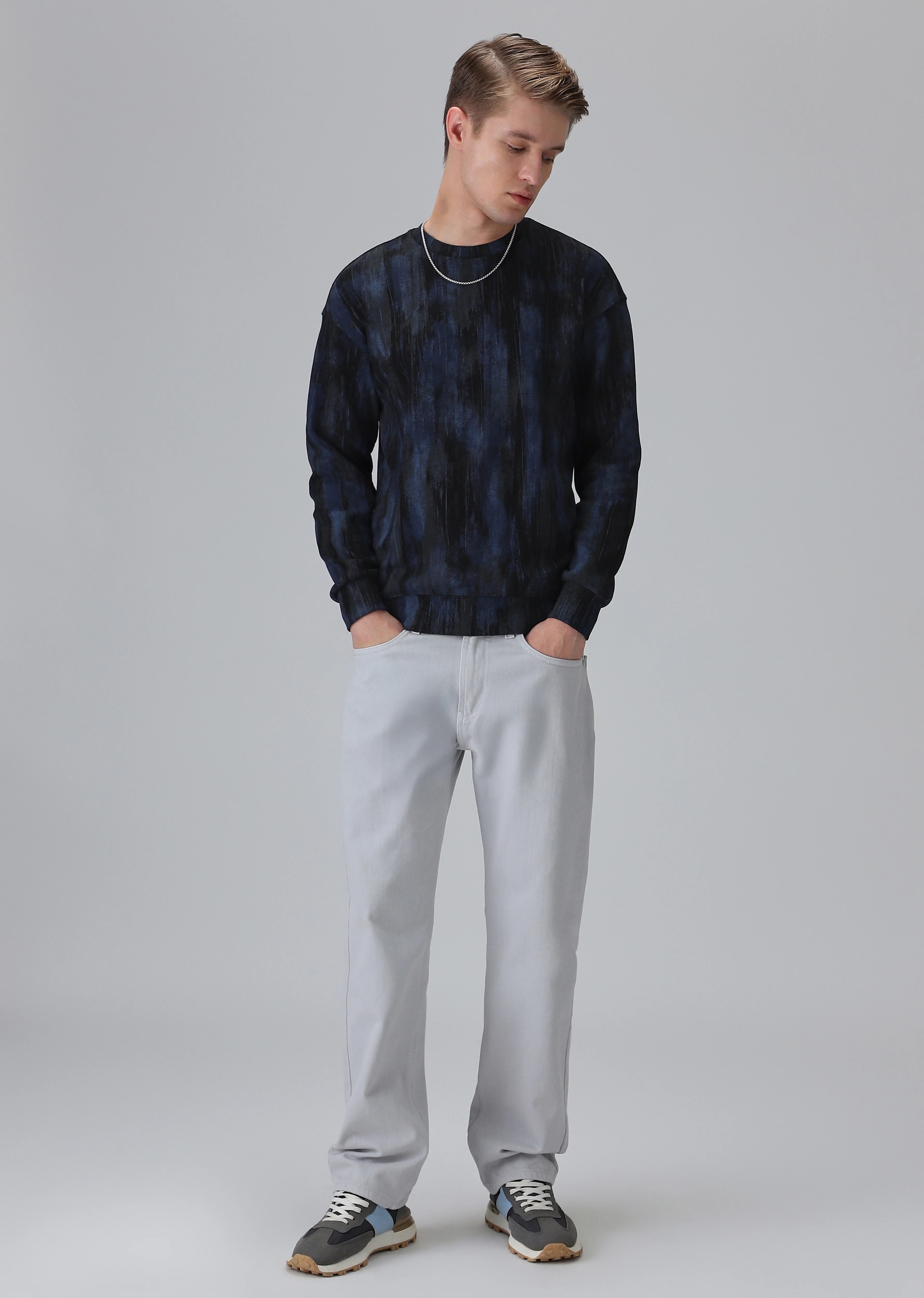 Color Stripes Blue Sweatshirt - Image 6