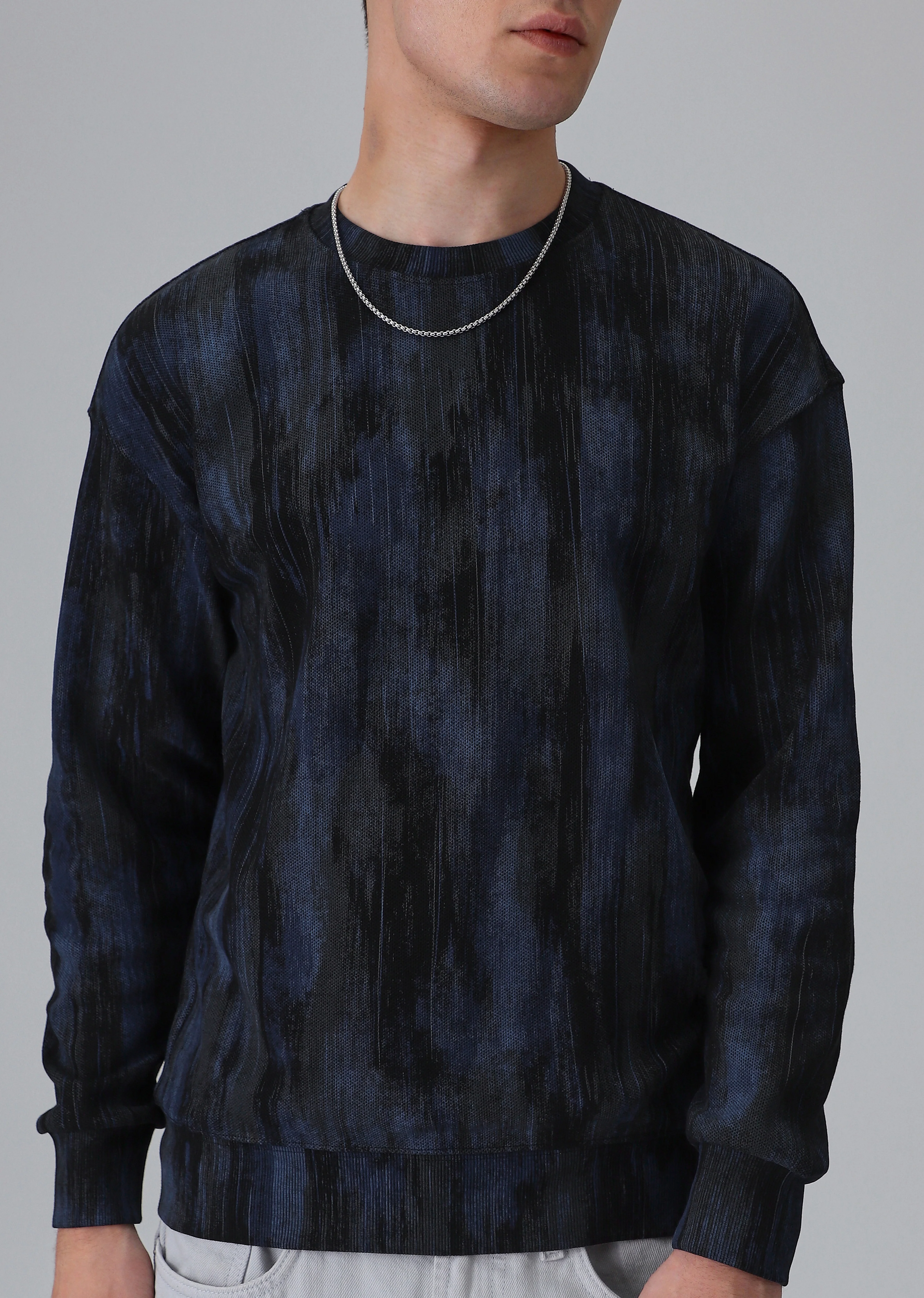 Color Stripes Blue Sweatshirt - Image 7