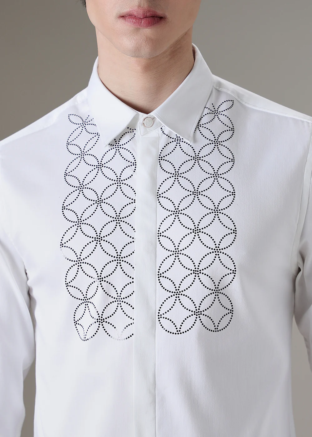 Concentric White Designer Shirt - Image 2