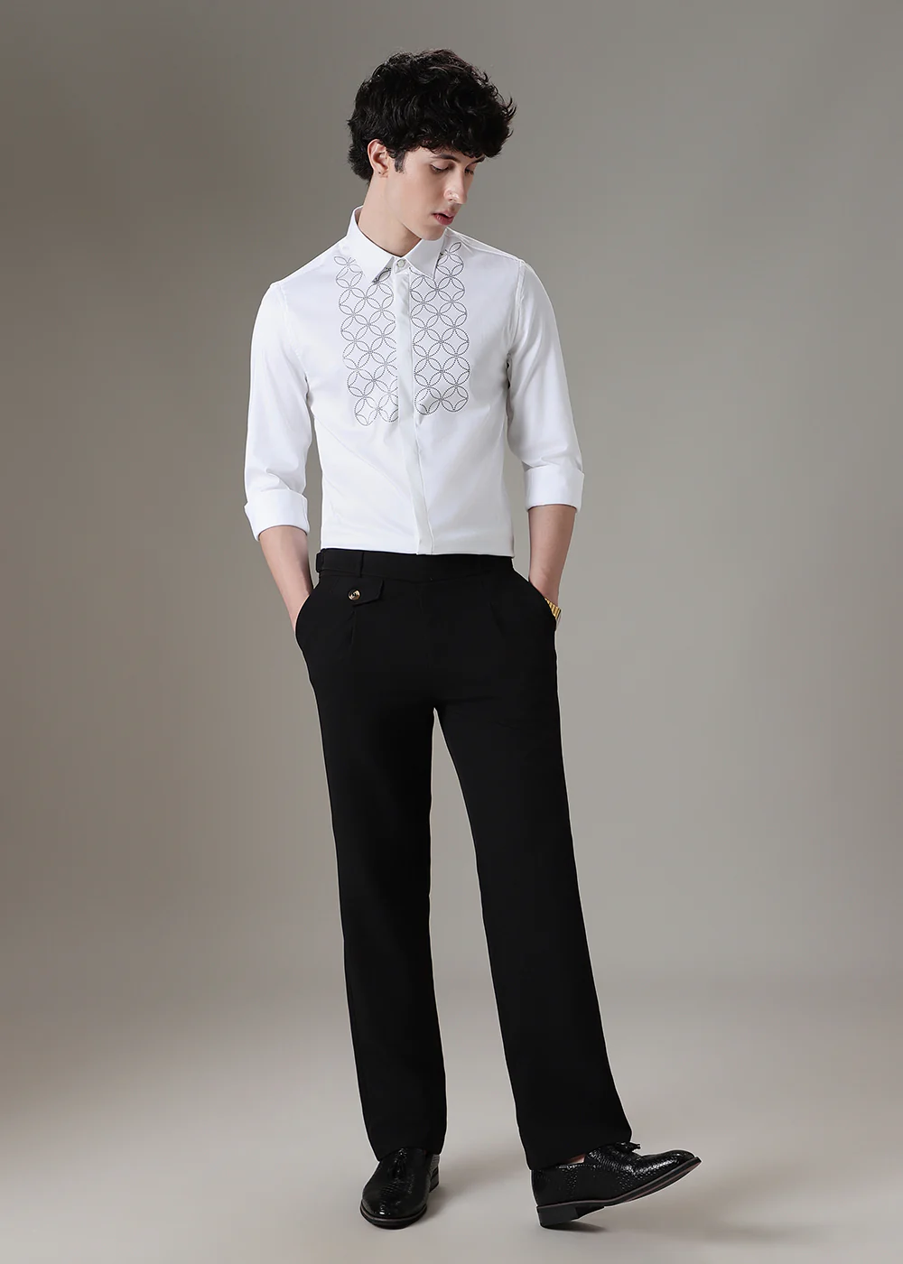 Concentric White Designer Shirt - Image 6