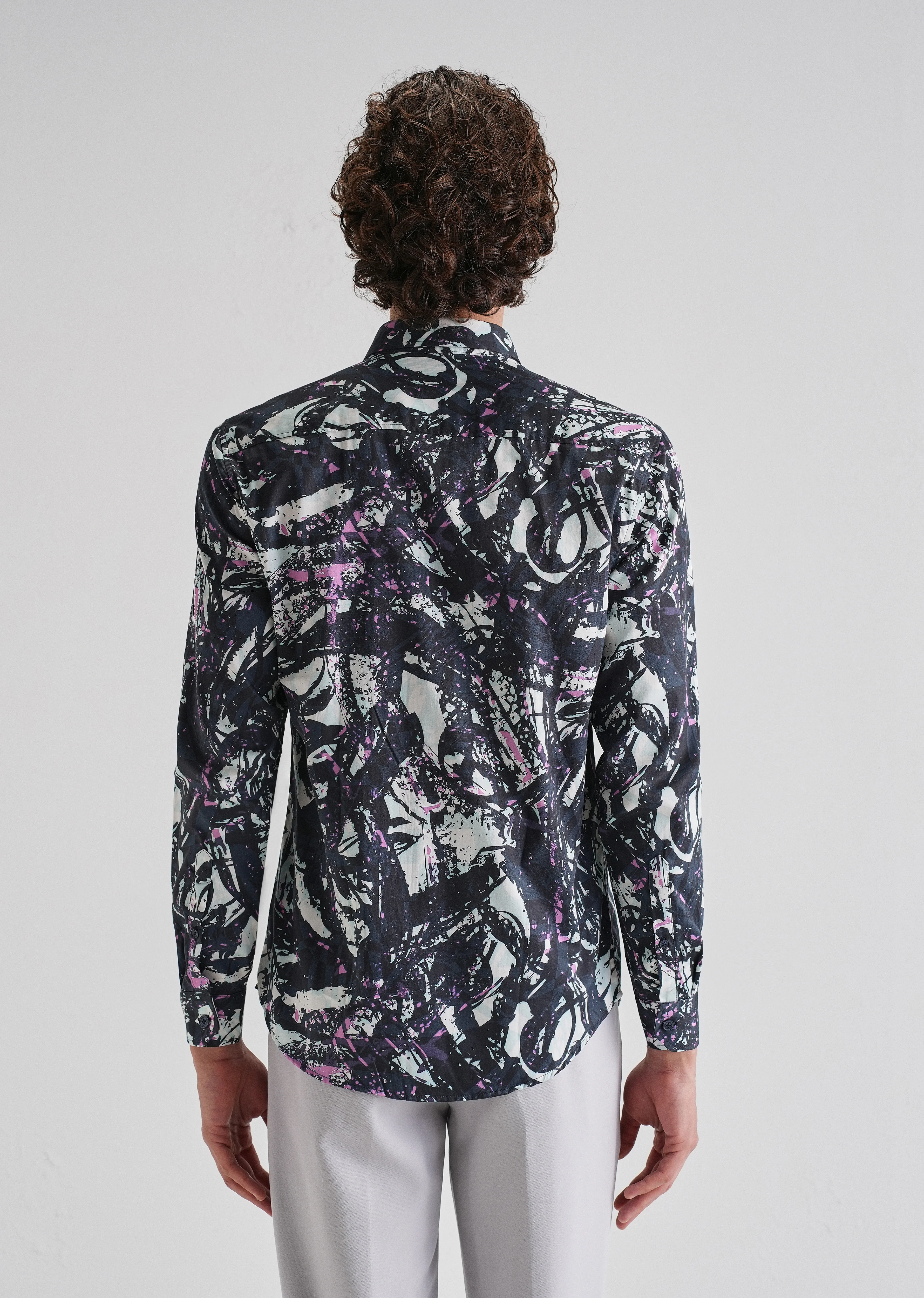 Contempory Marble Printed Shirt - Image 3