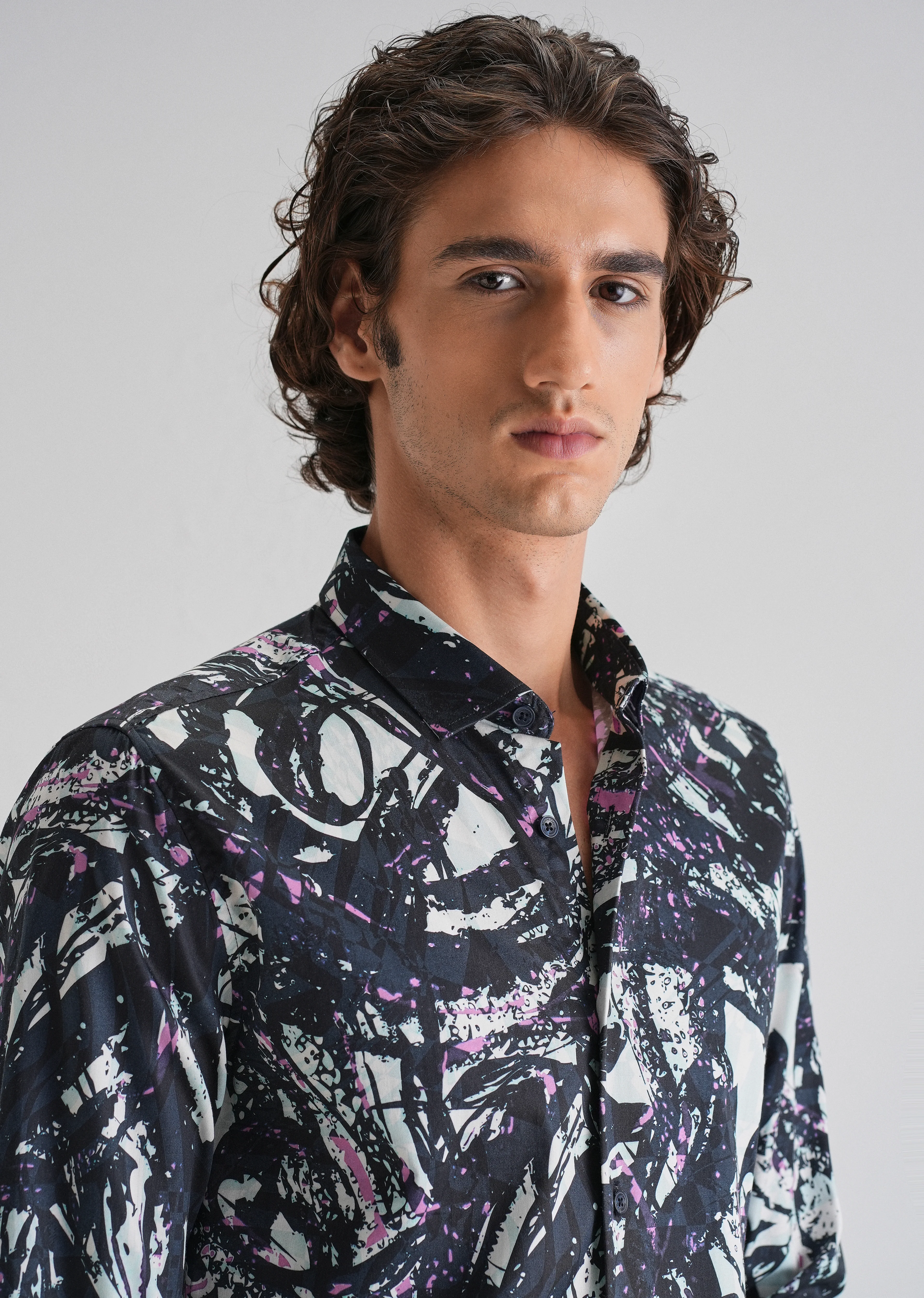 Contempory Marble Printed Shirt - Image 6