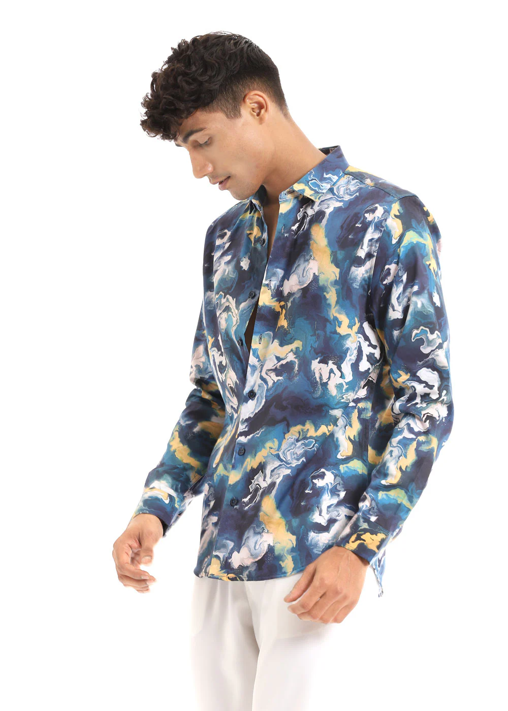 Contemporary Marble Printed Shirt - Image 4