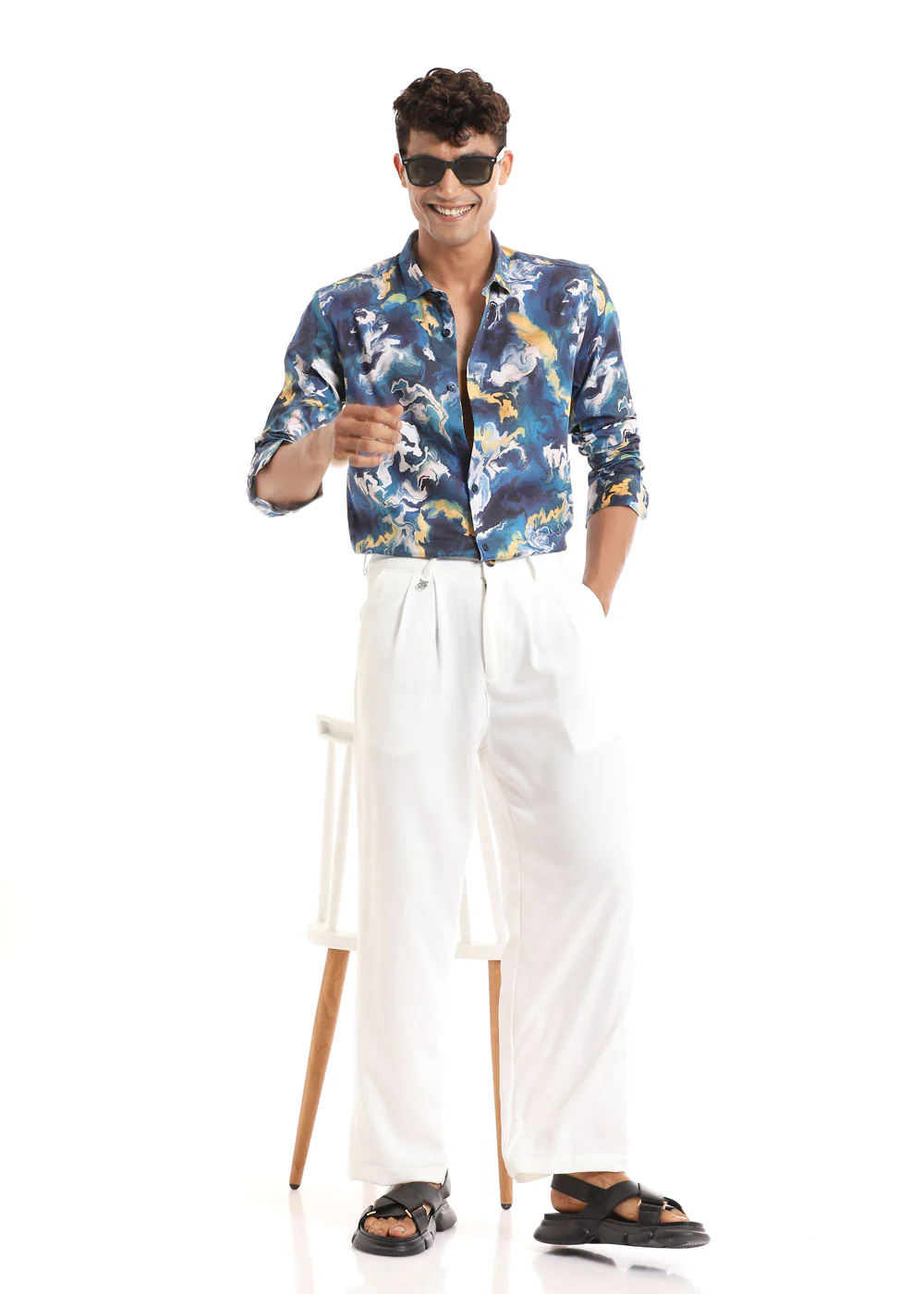 Contemporary Marble Printed Shirt - Image 6