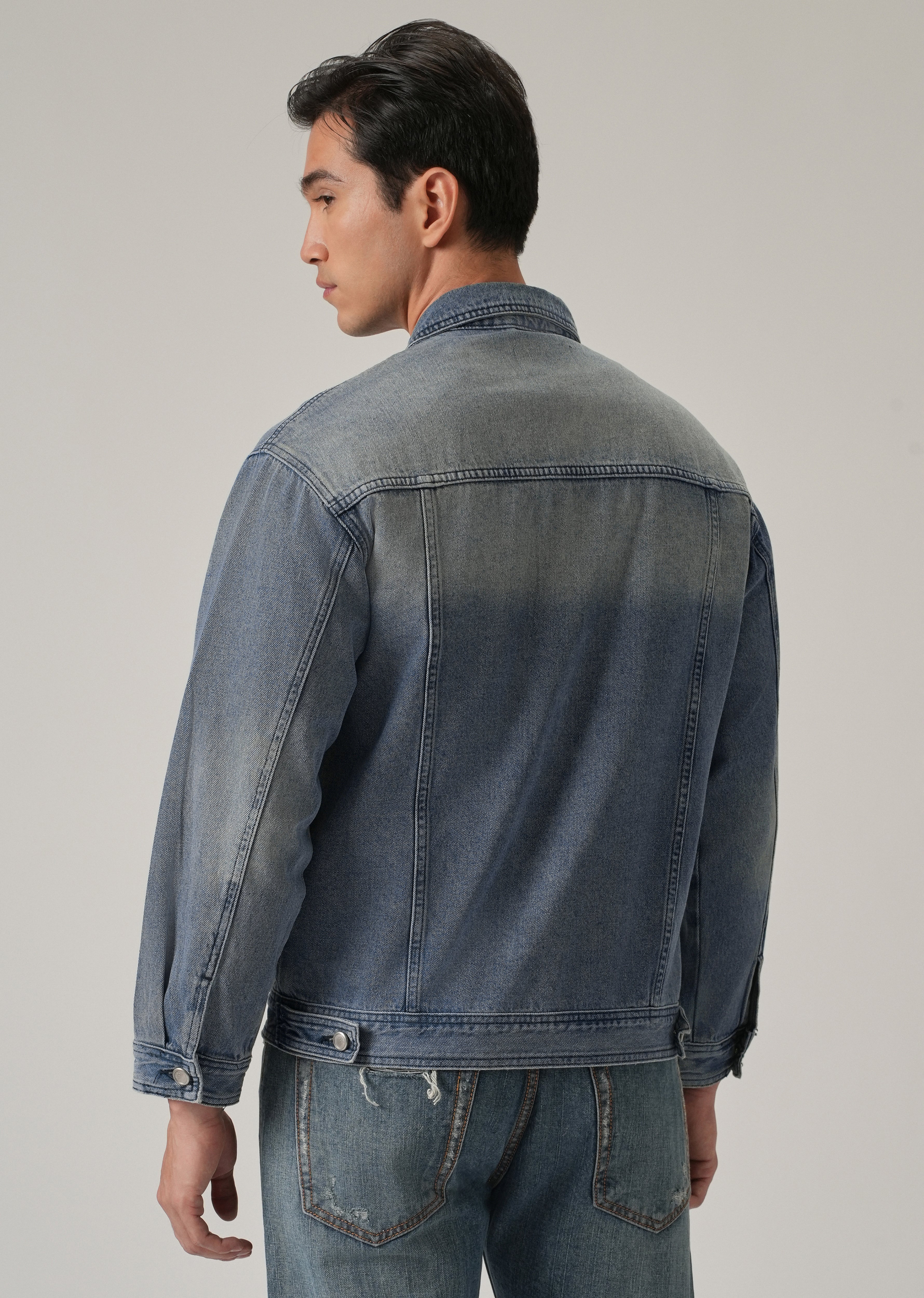 Contrast Panel Denim Jacket - Image 2