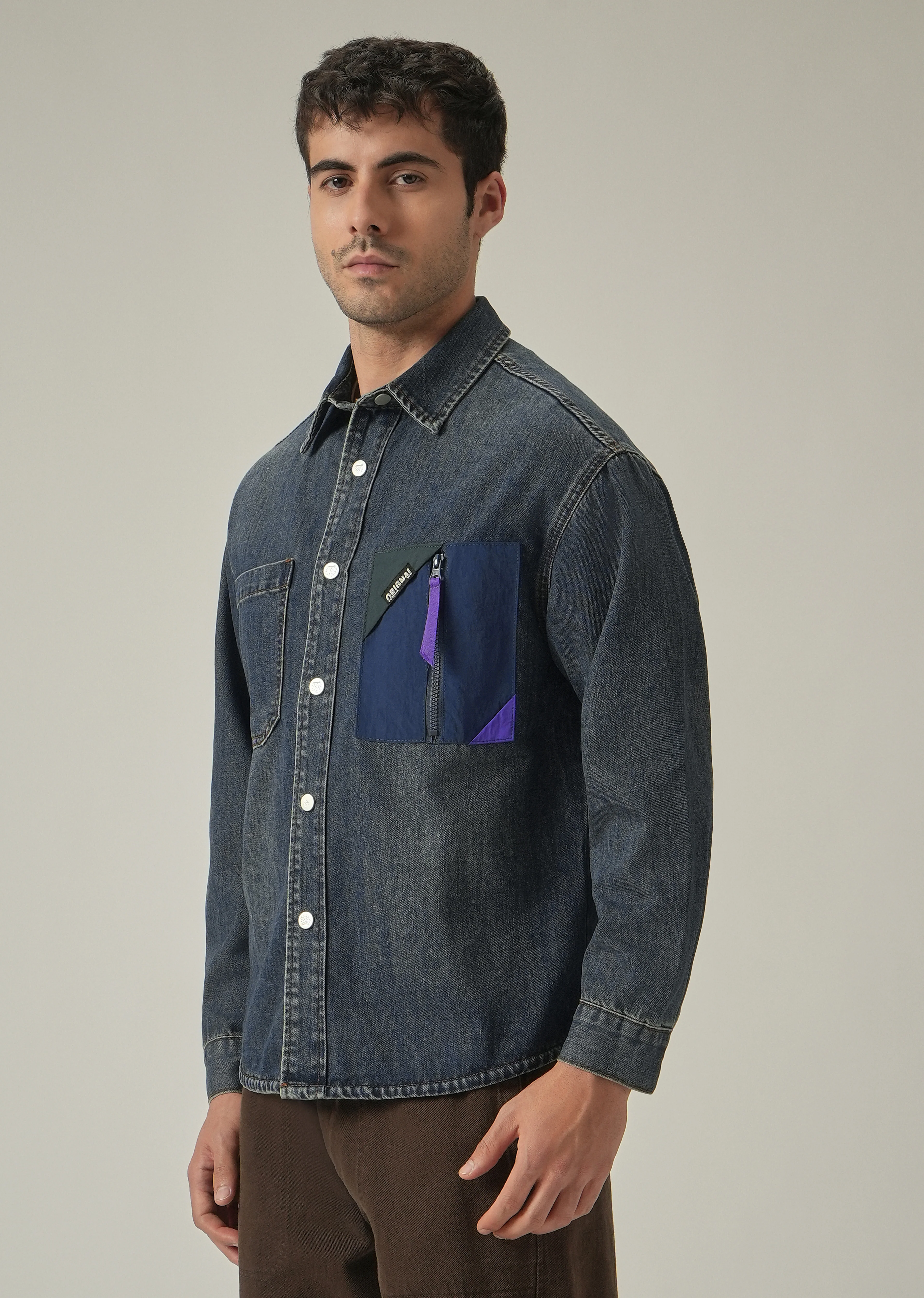 Contrast Pocket Denim Jacket - Image 4