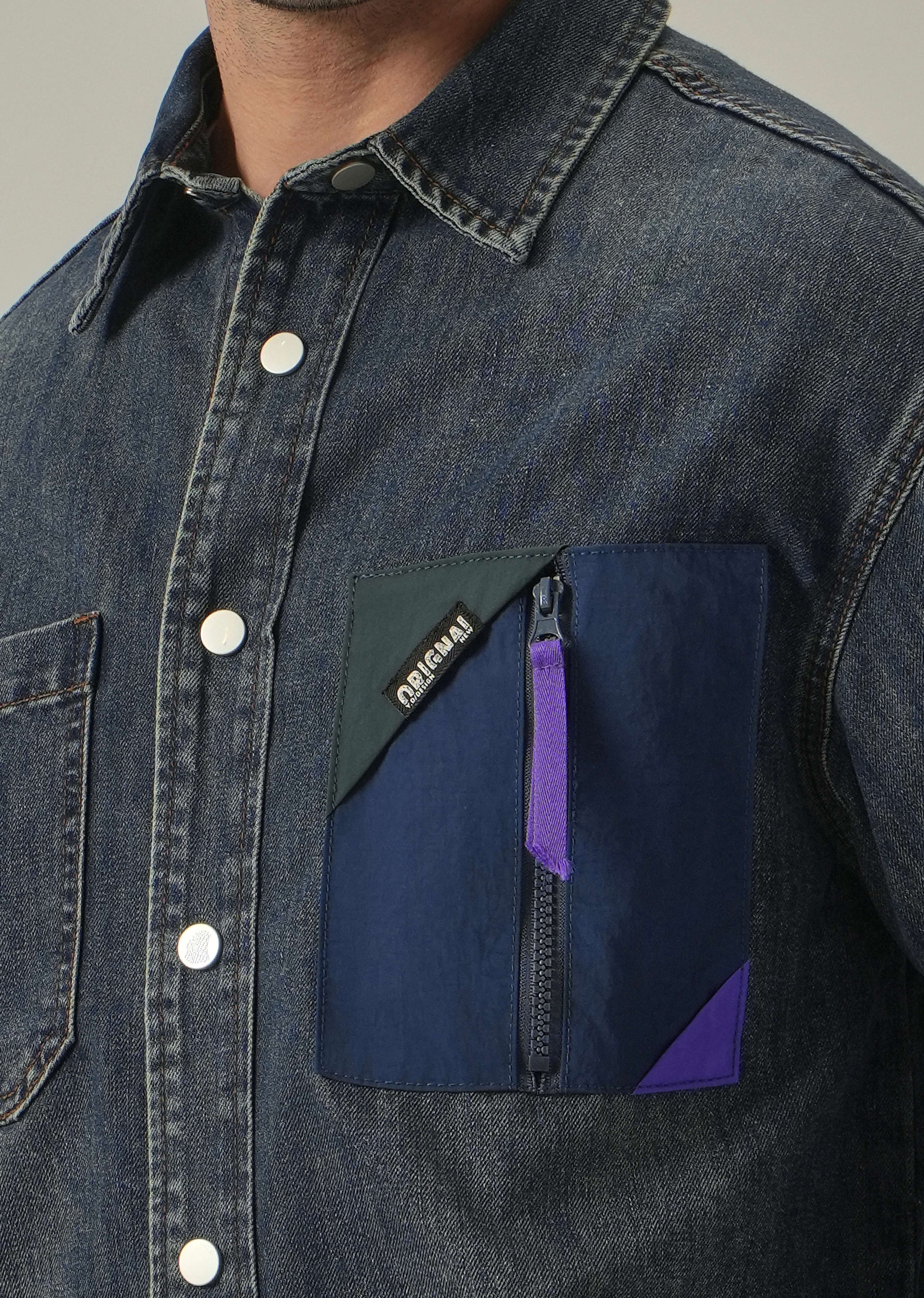 Contrast Pocket Denim Jacket - Image 5