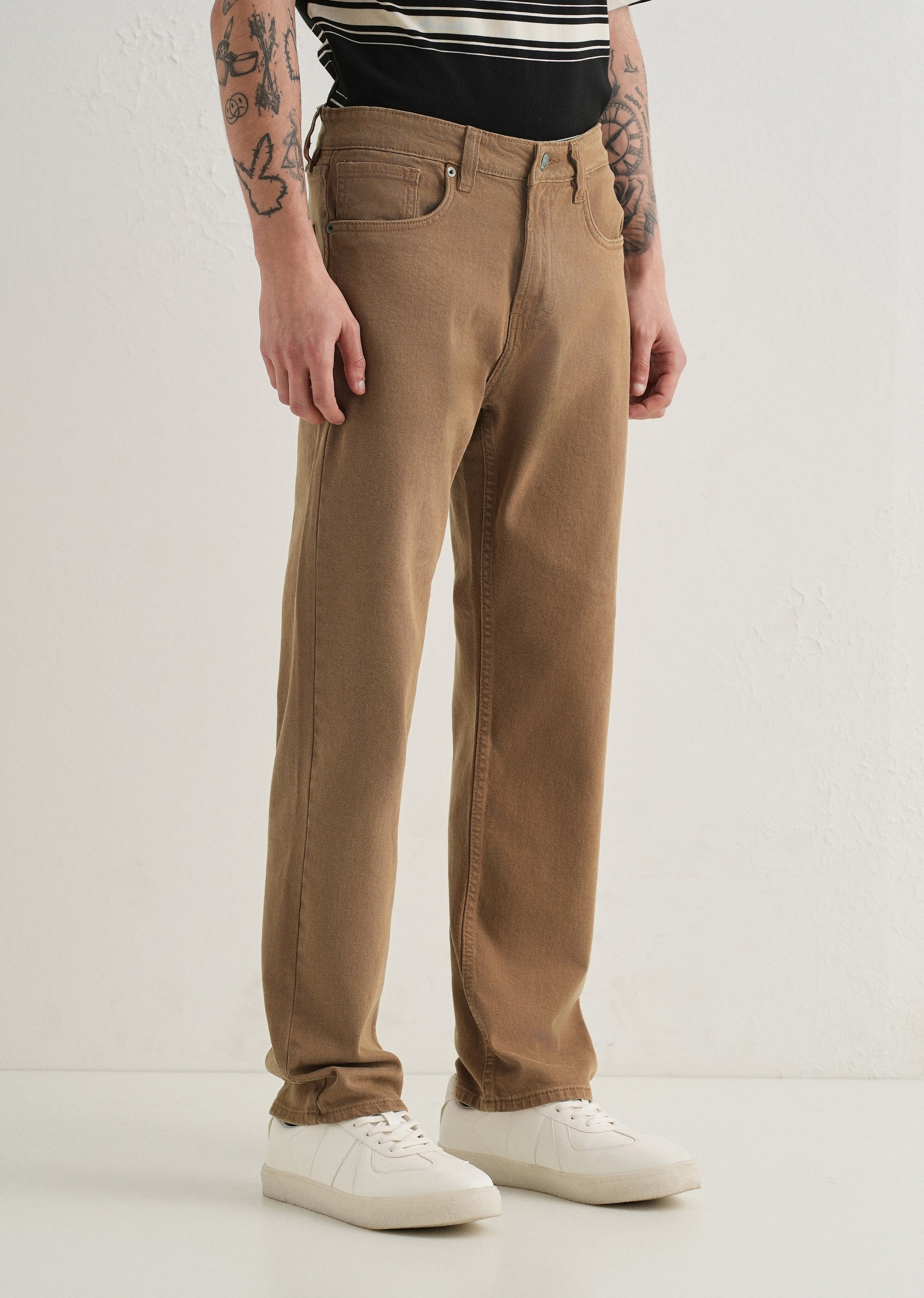 Copper Brown Straight Fit Denim - Image 4