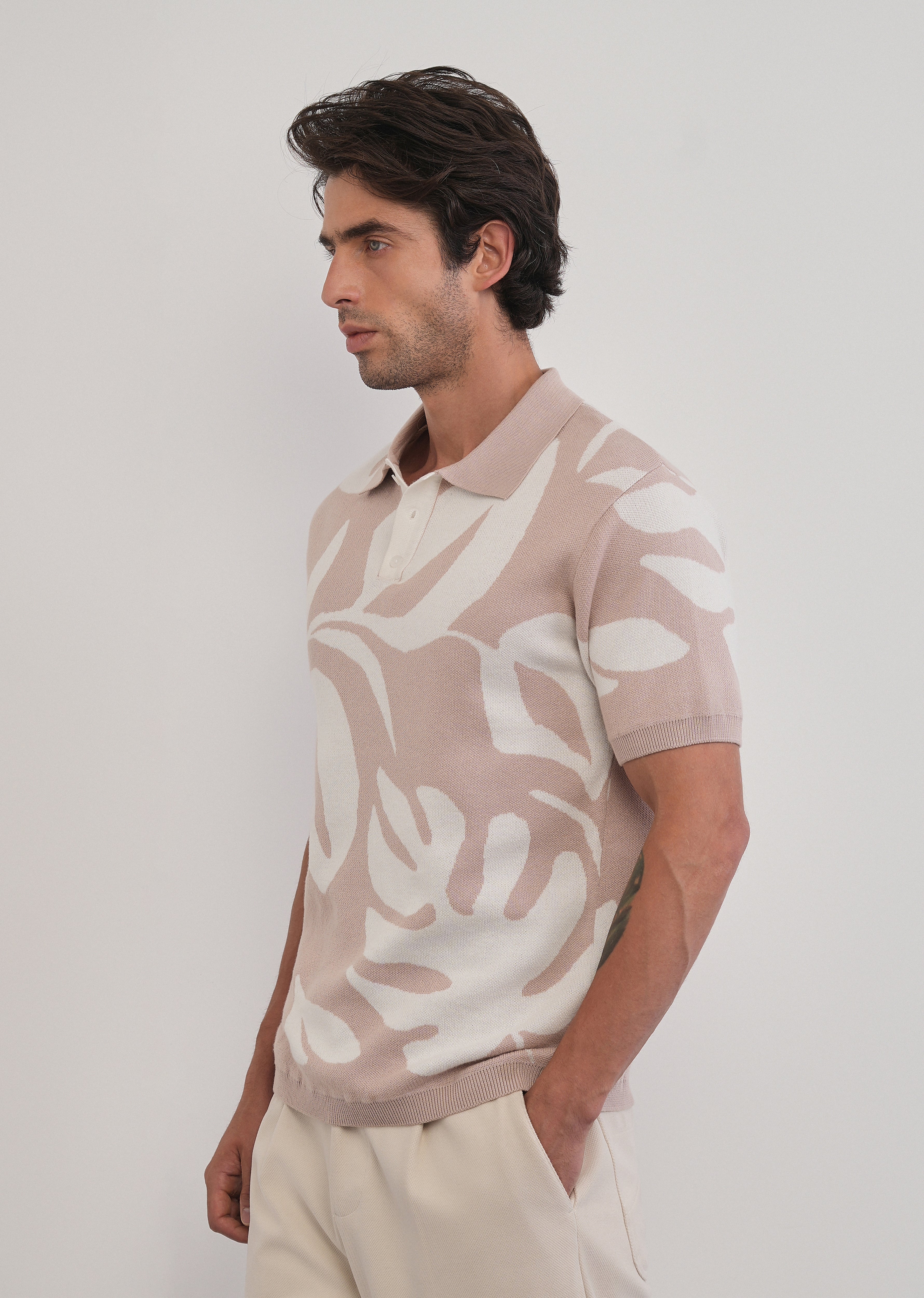 Cotton Tropical Knitted Polo - Image 4