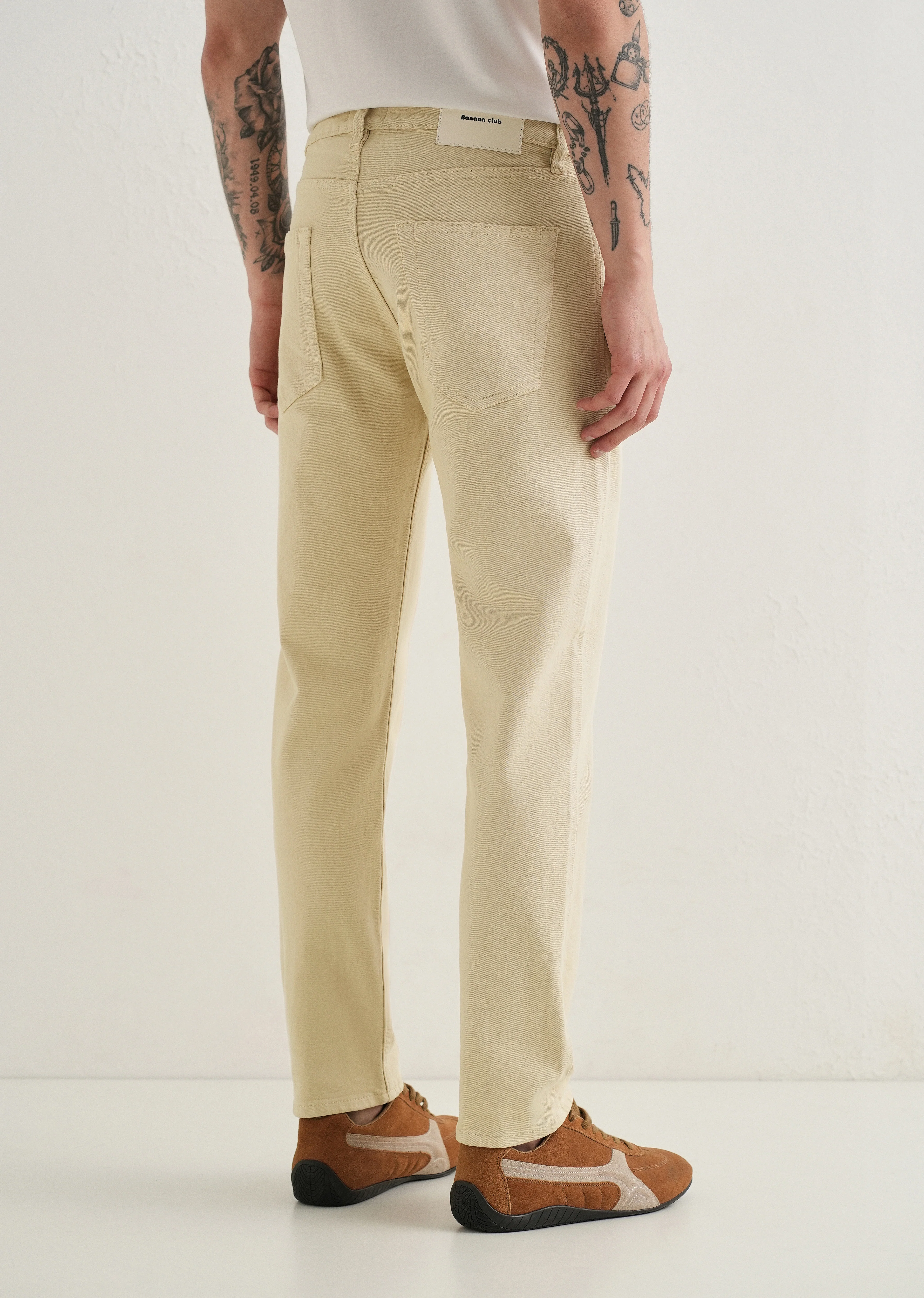 Cream Ankle Slim Fit Denim - Image 2