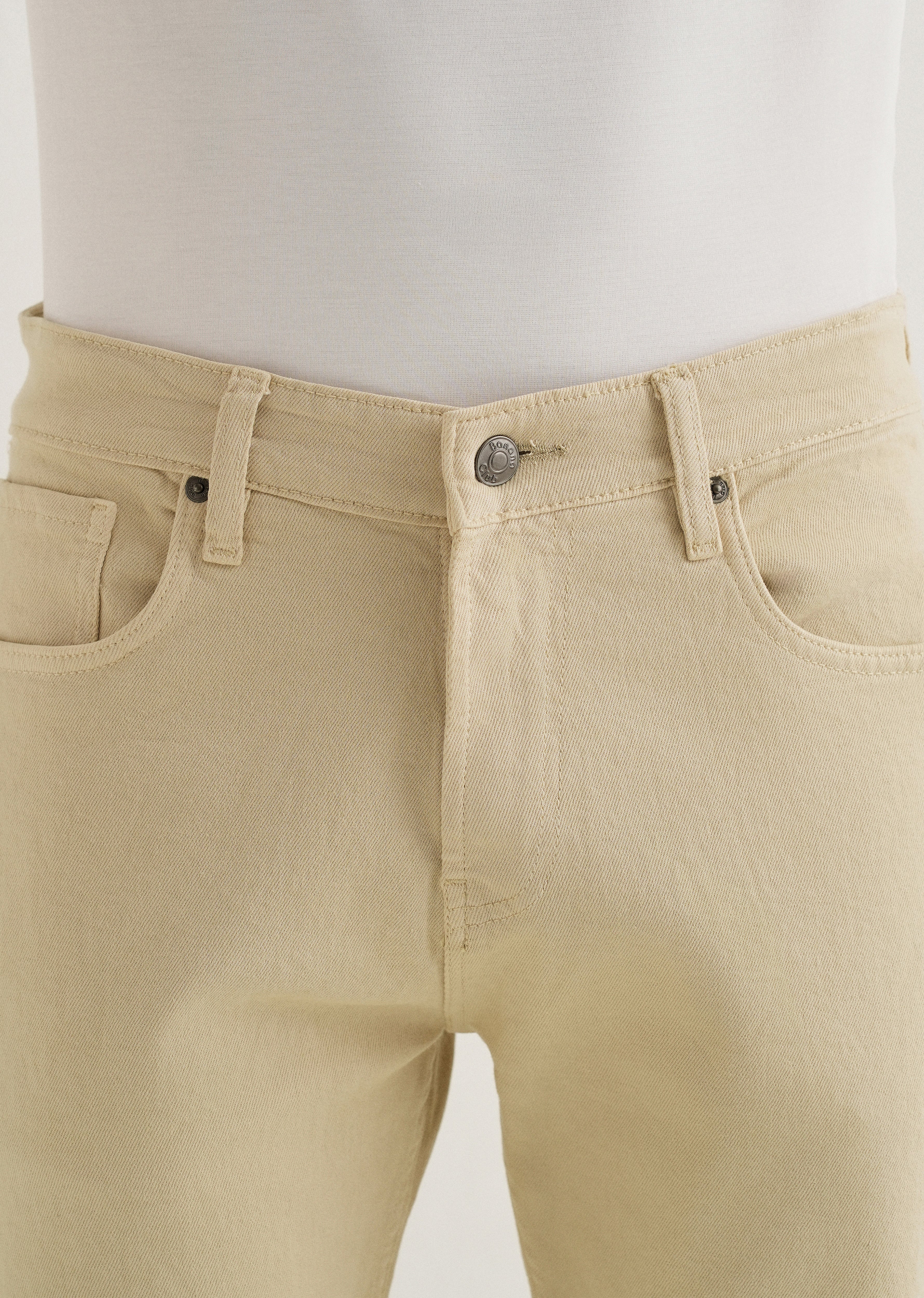 Cream Ankle Slim Fit Denim - Image 5