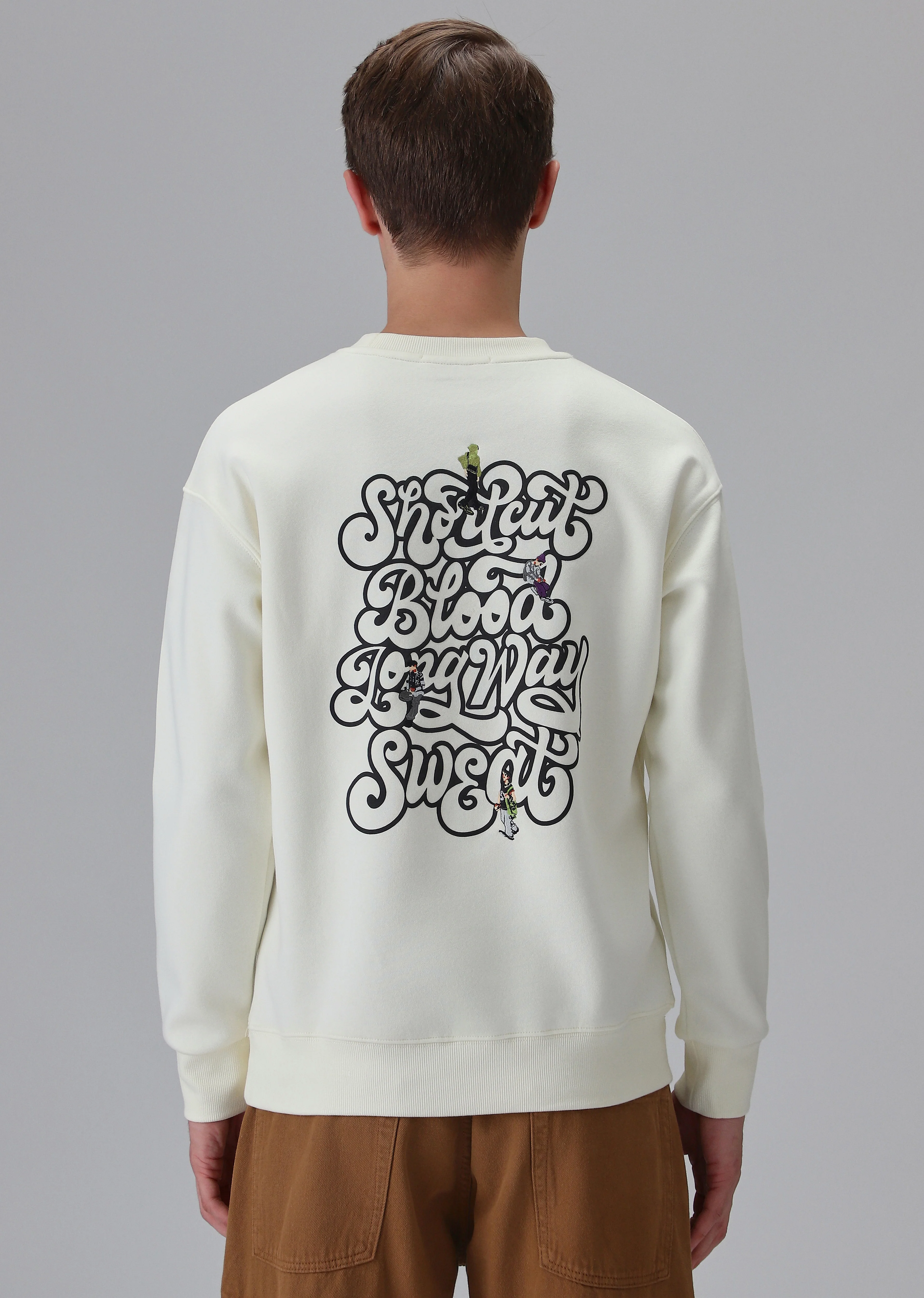 Cream Back Emboss Sweatshirt - Image 2