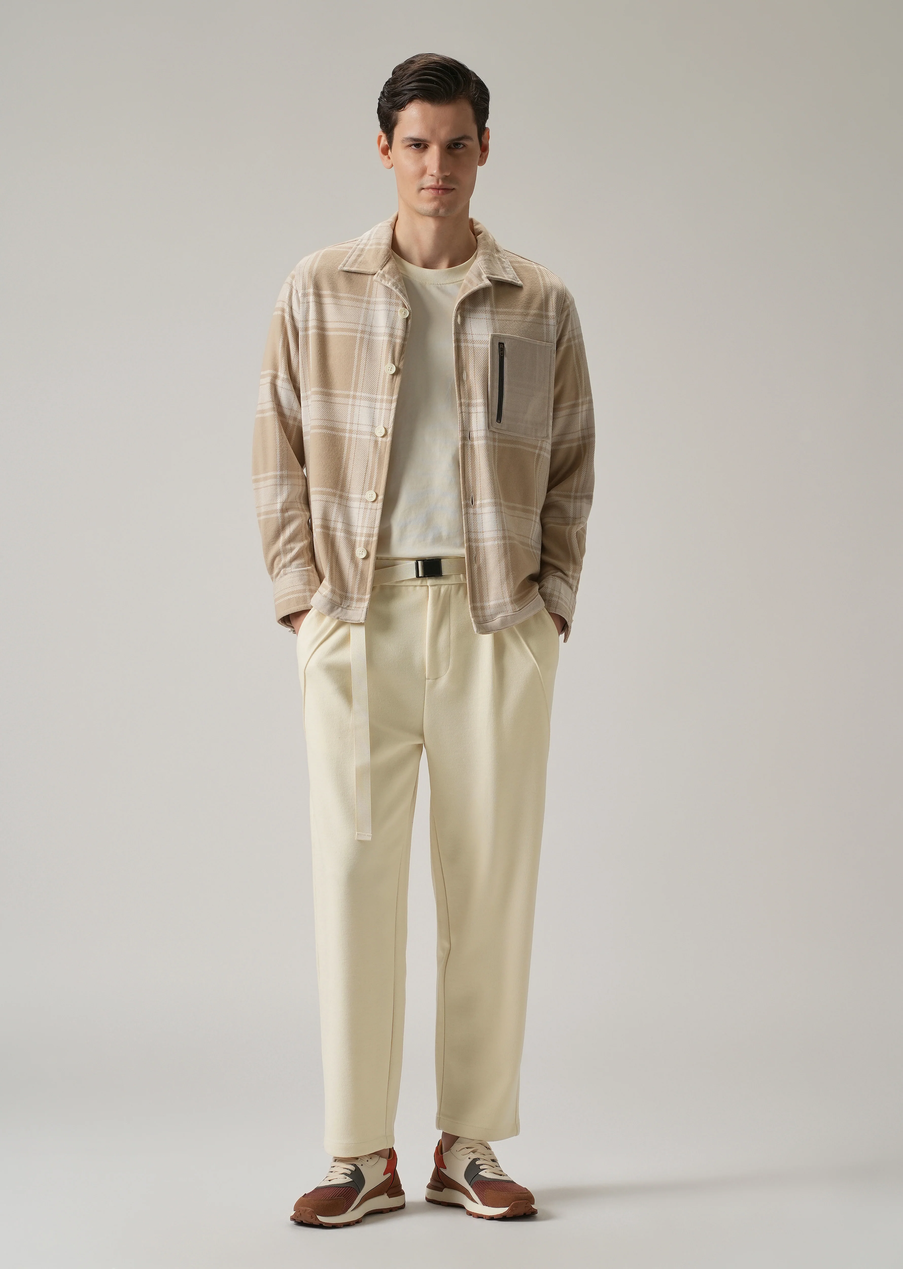 Cream Corduroy Relaxed Fit Pant - Image 6