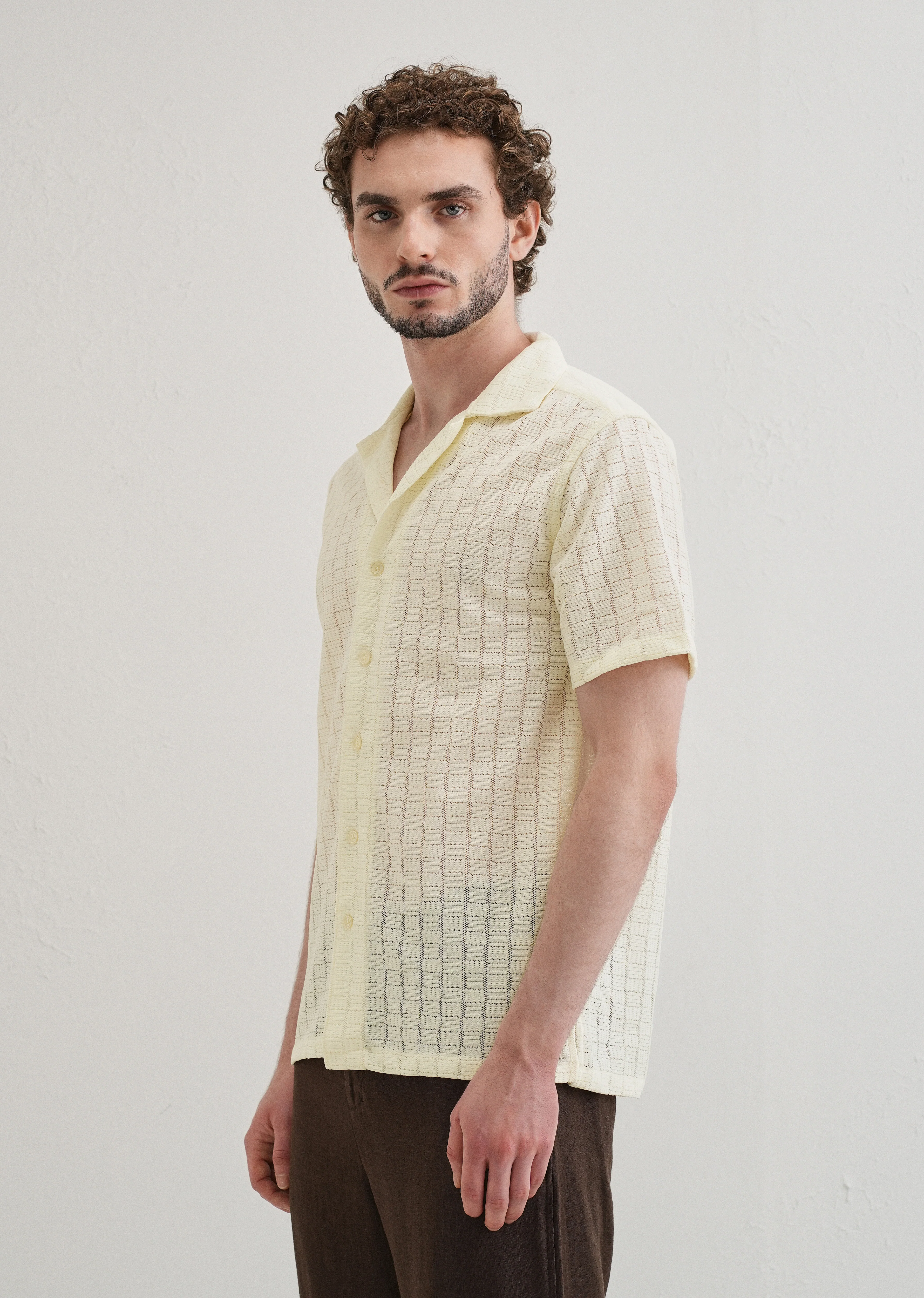 Cream Crochet Shirt - Image 3