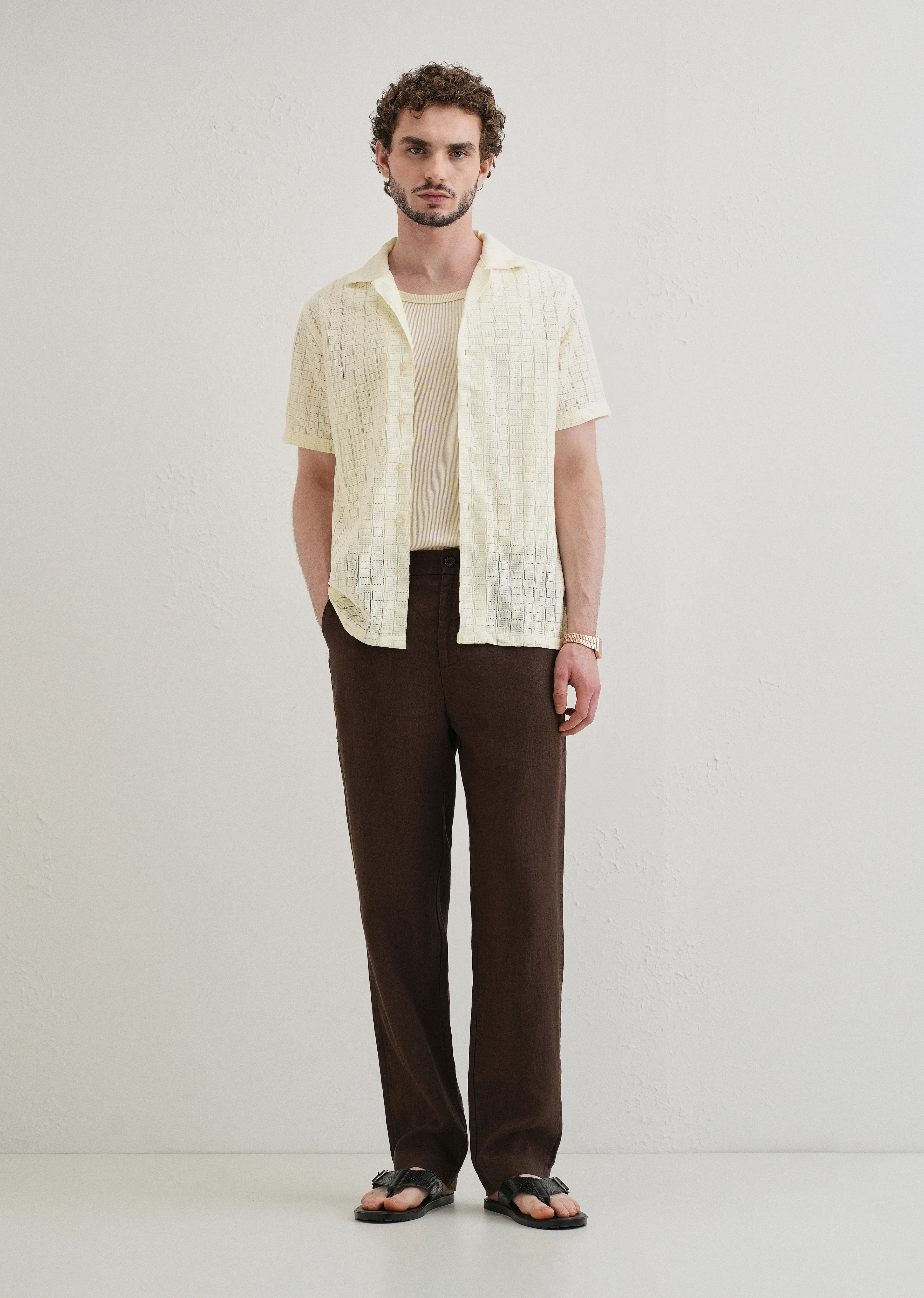 Cream Crochet Shirt - Image 6