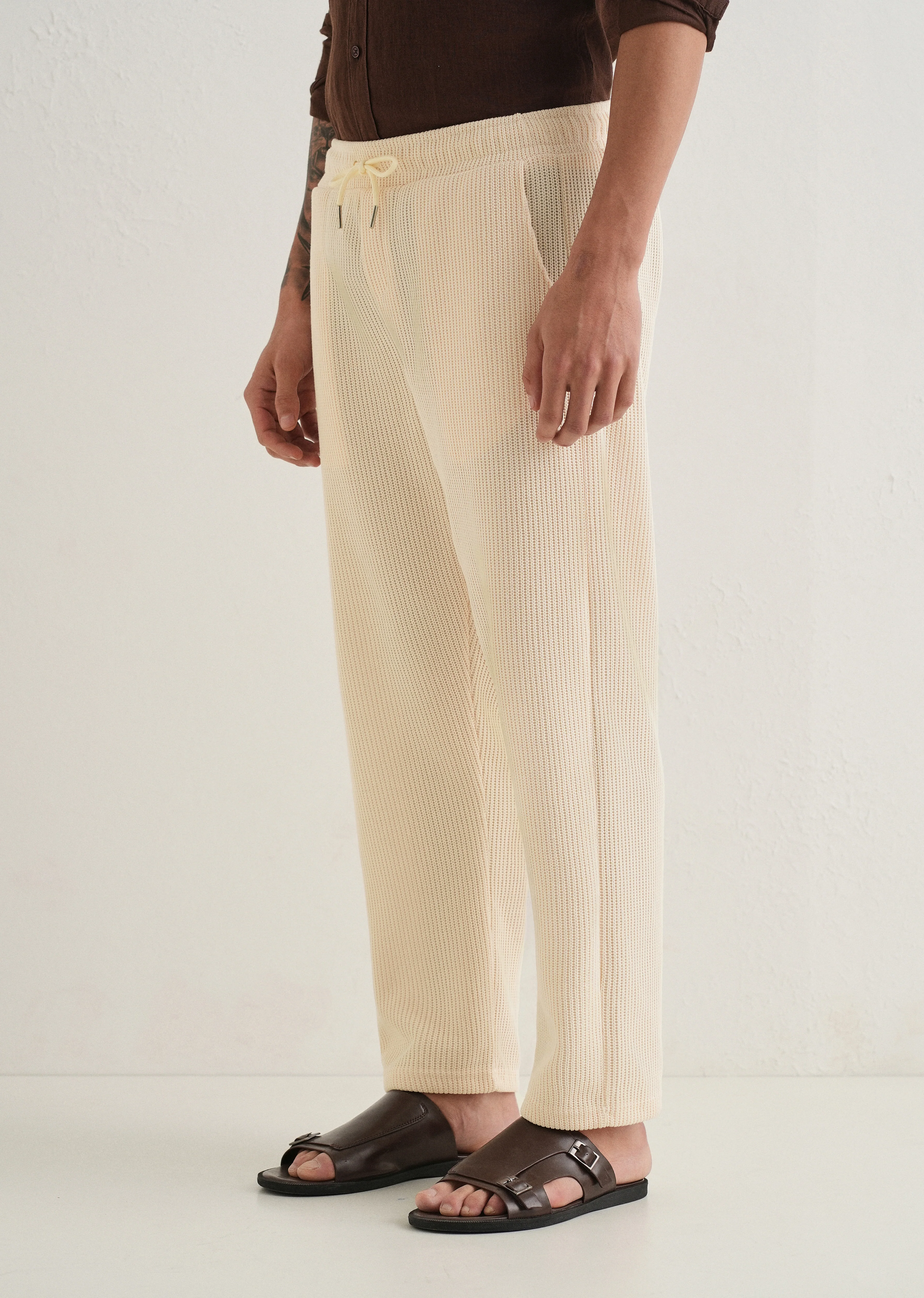Cream Knitted Pant - Image 4