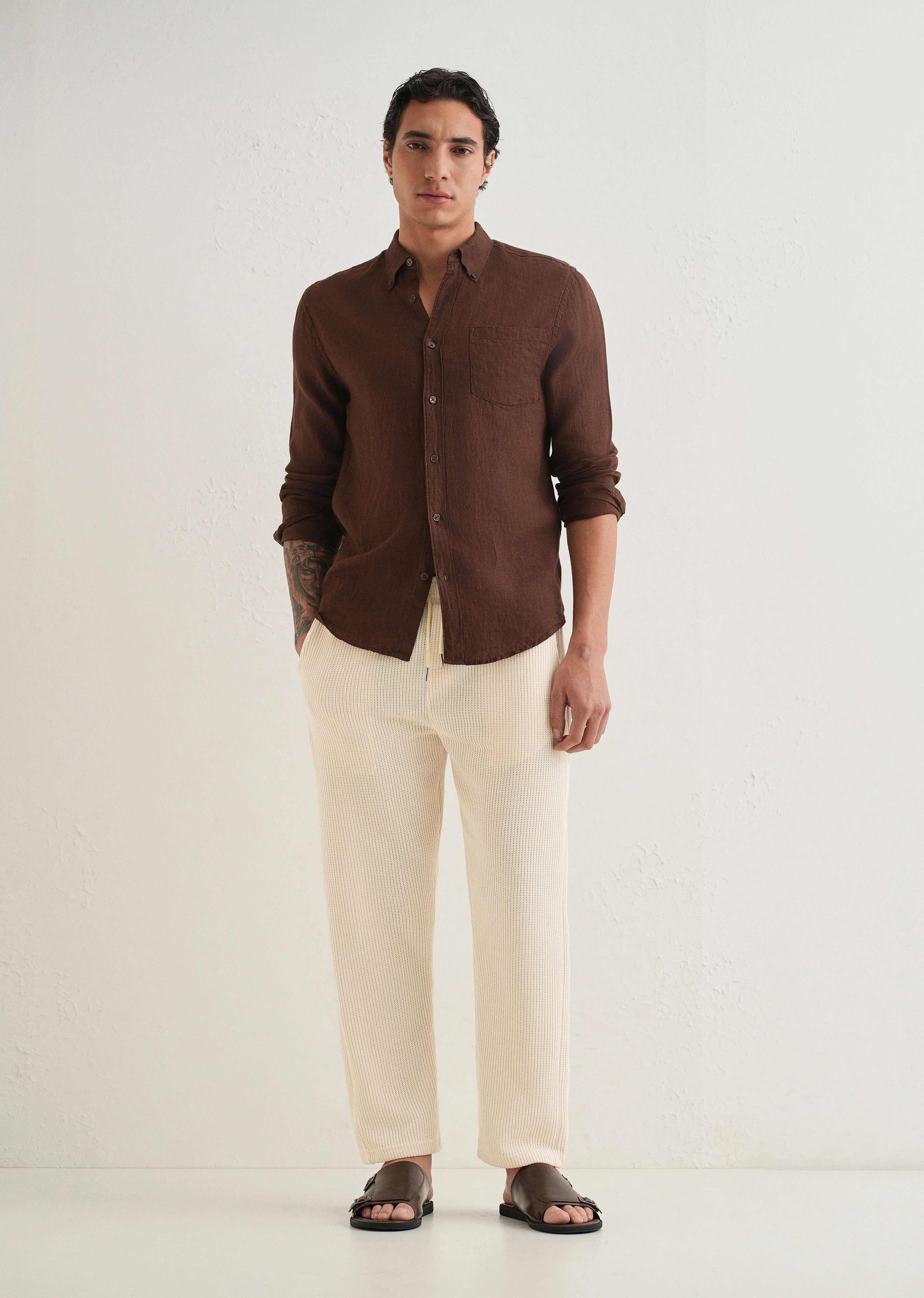 Cream Knitted Pant - Image 6