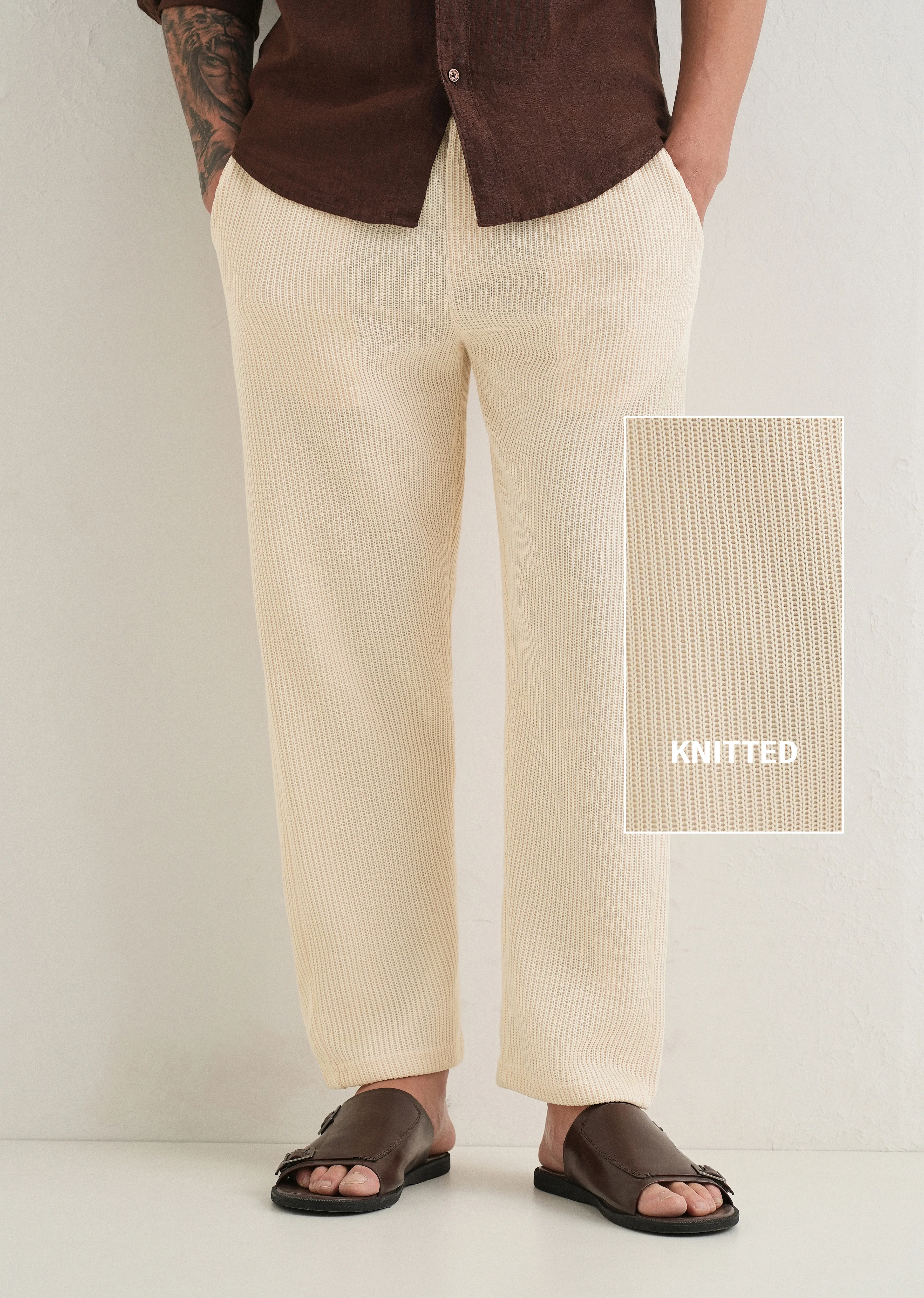 Cream Knitted Pant - Image 7