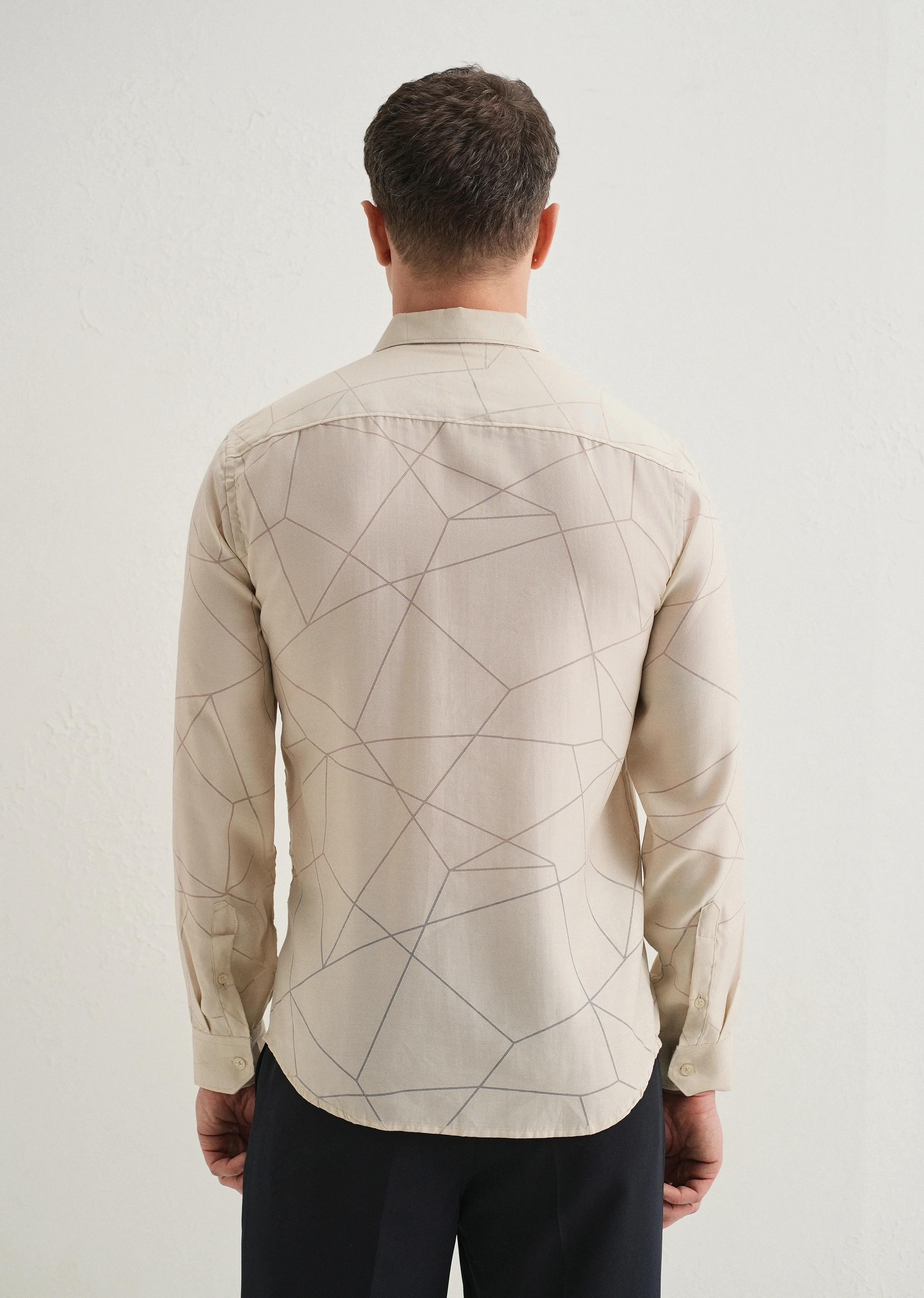 Cream Laser Cut Shirt - Image 2