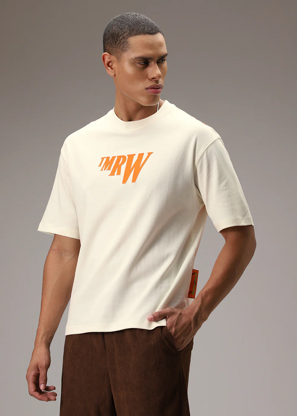 Cream Print Bonanza Oversized T-shirt - Image 5