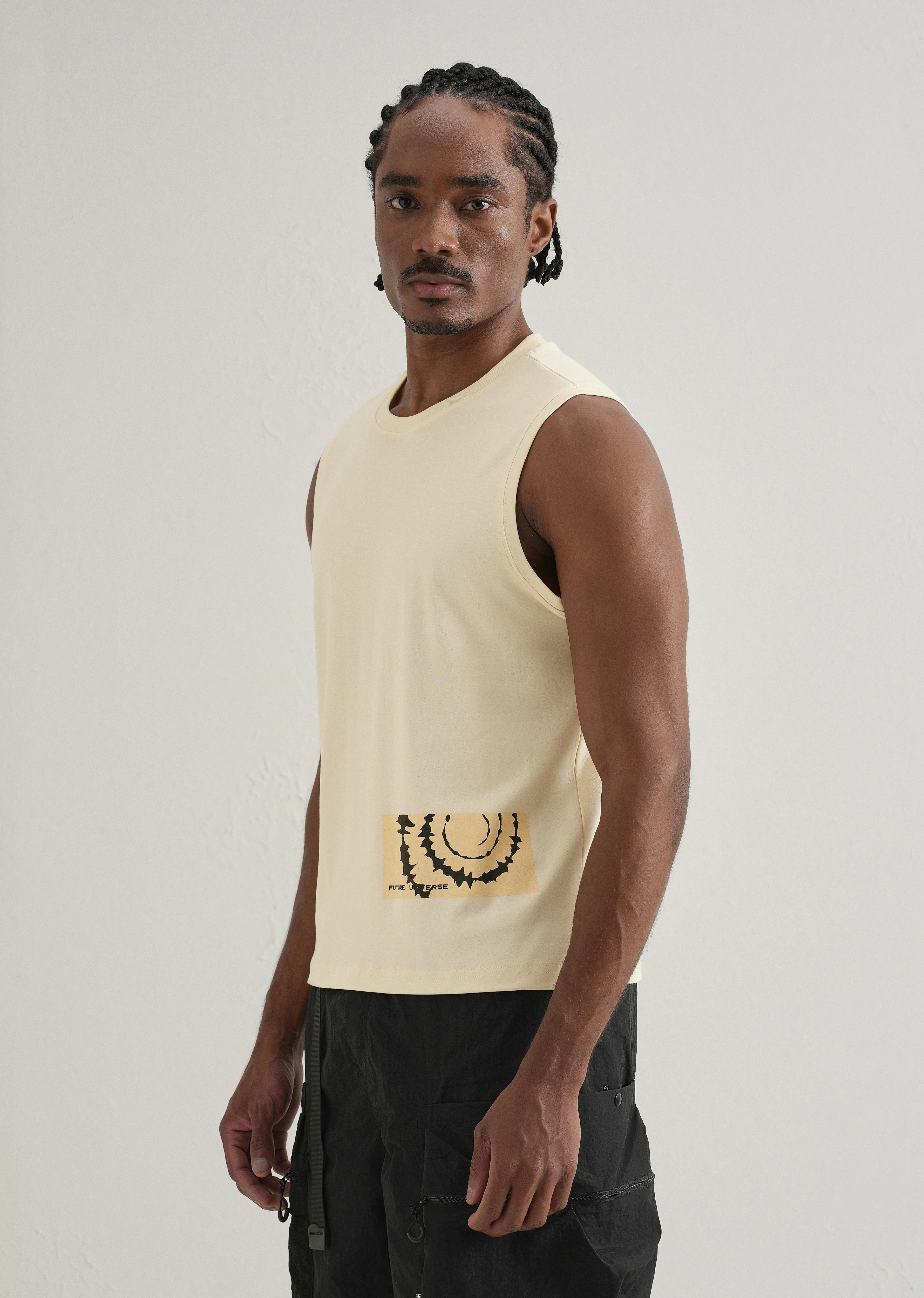 Cream Printed Tank - Image 4