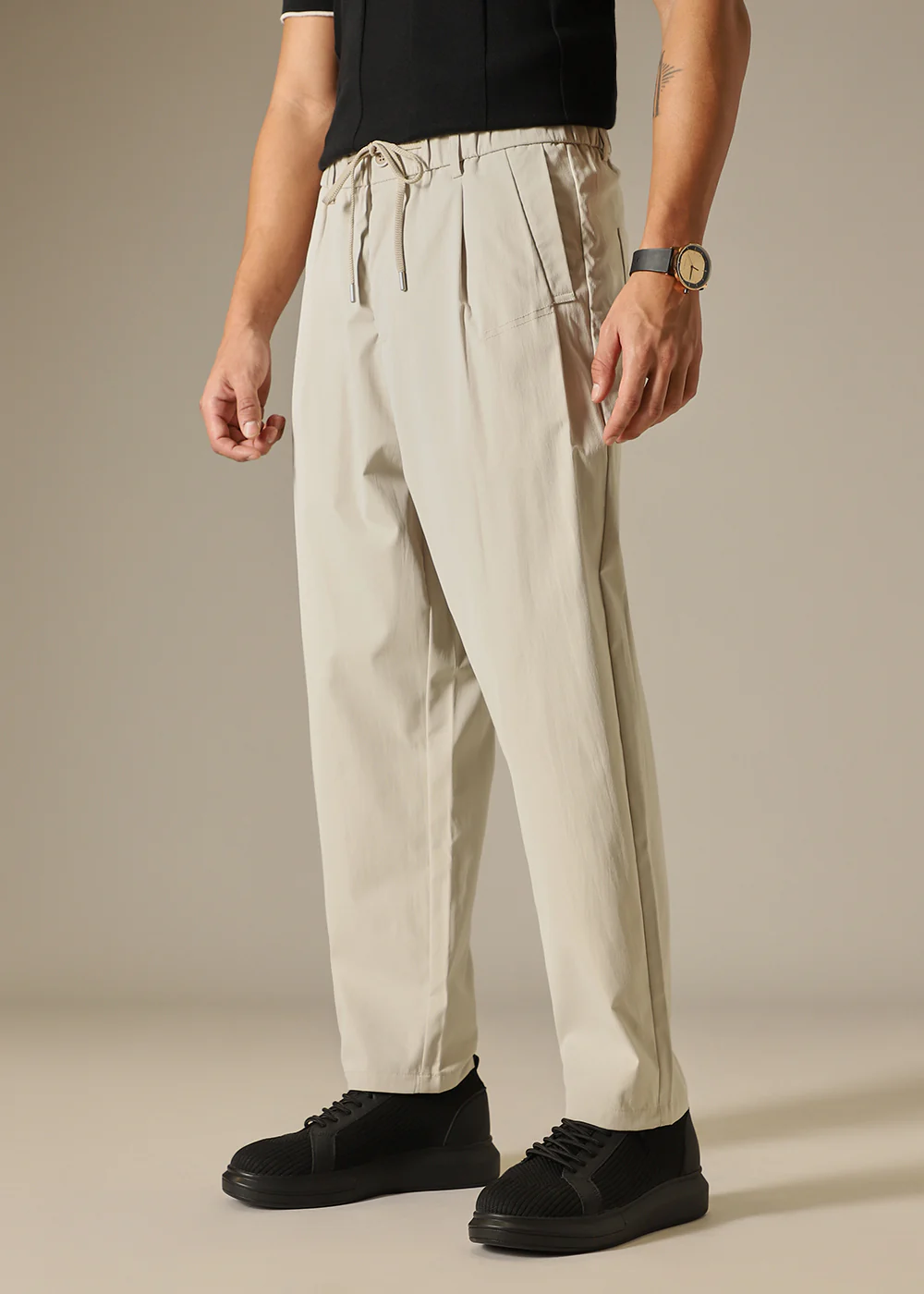 Cream Relaxed Fit Trouser - Image 5