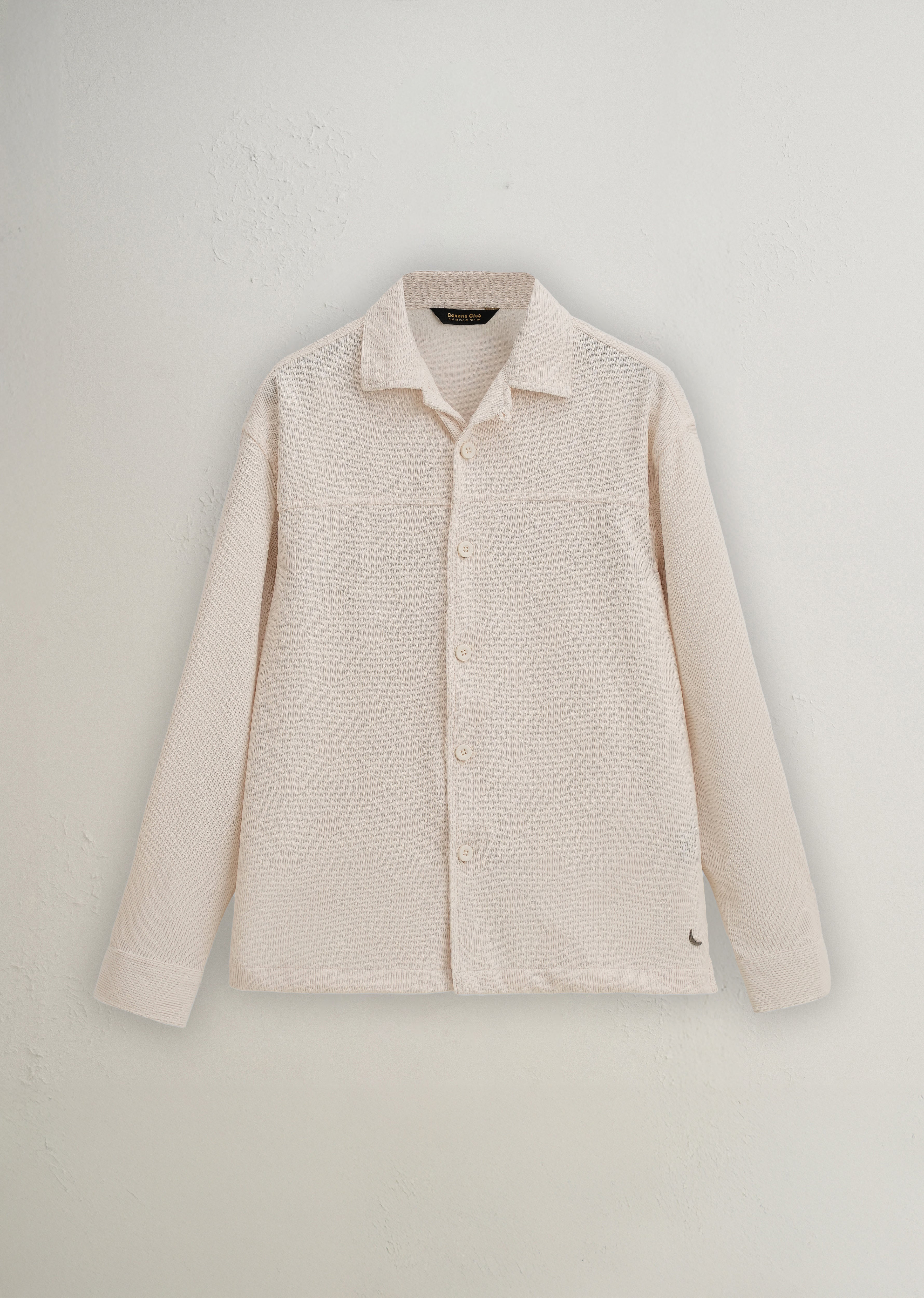 Cream Textured Knit Shacket - Image 2