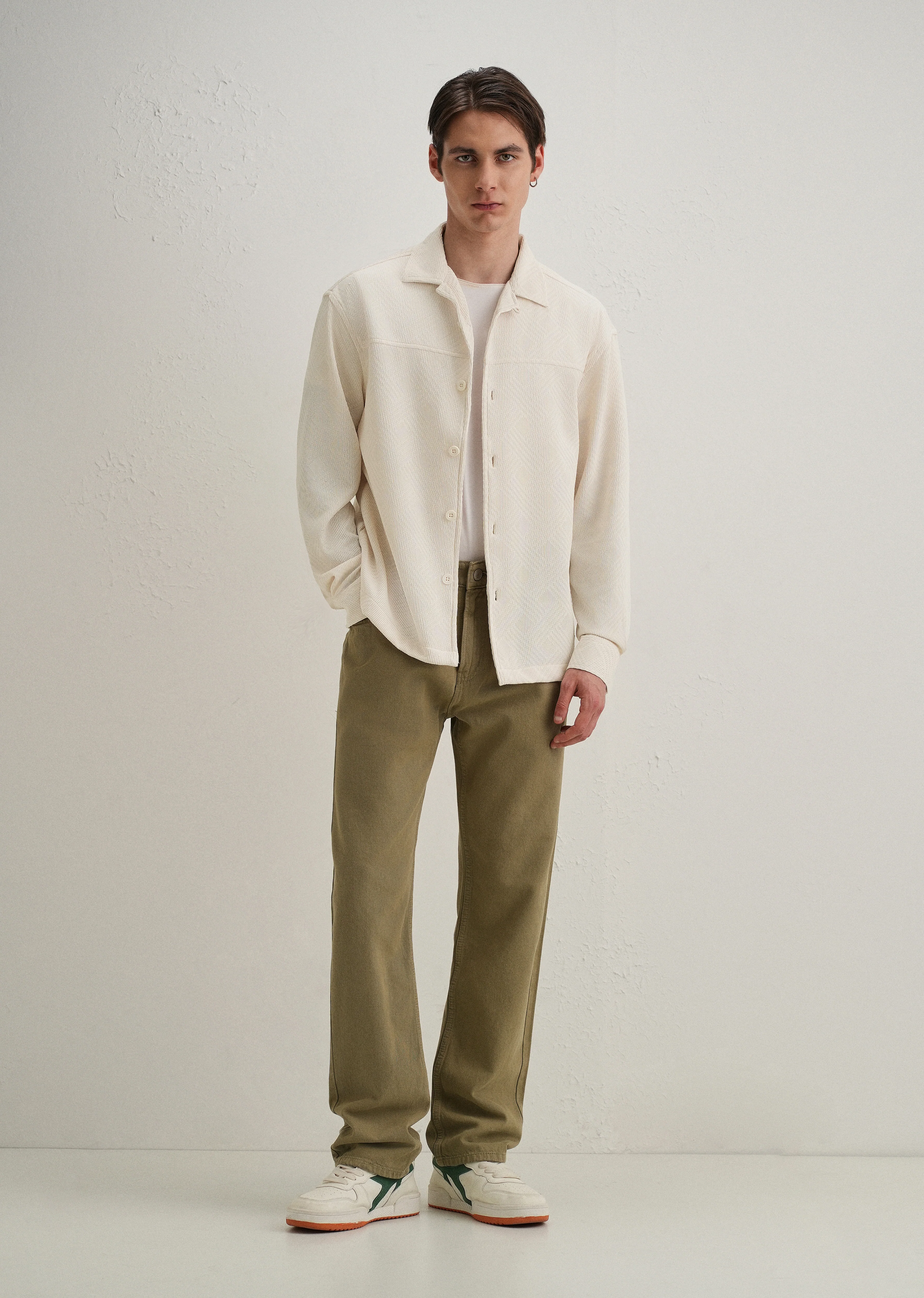 Cream Textured Knit Shacket - Image 7