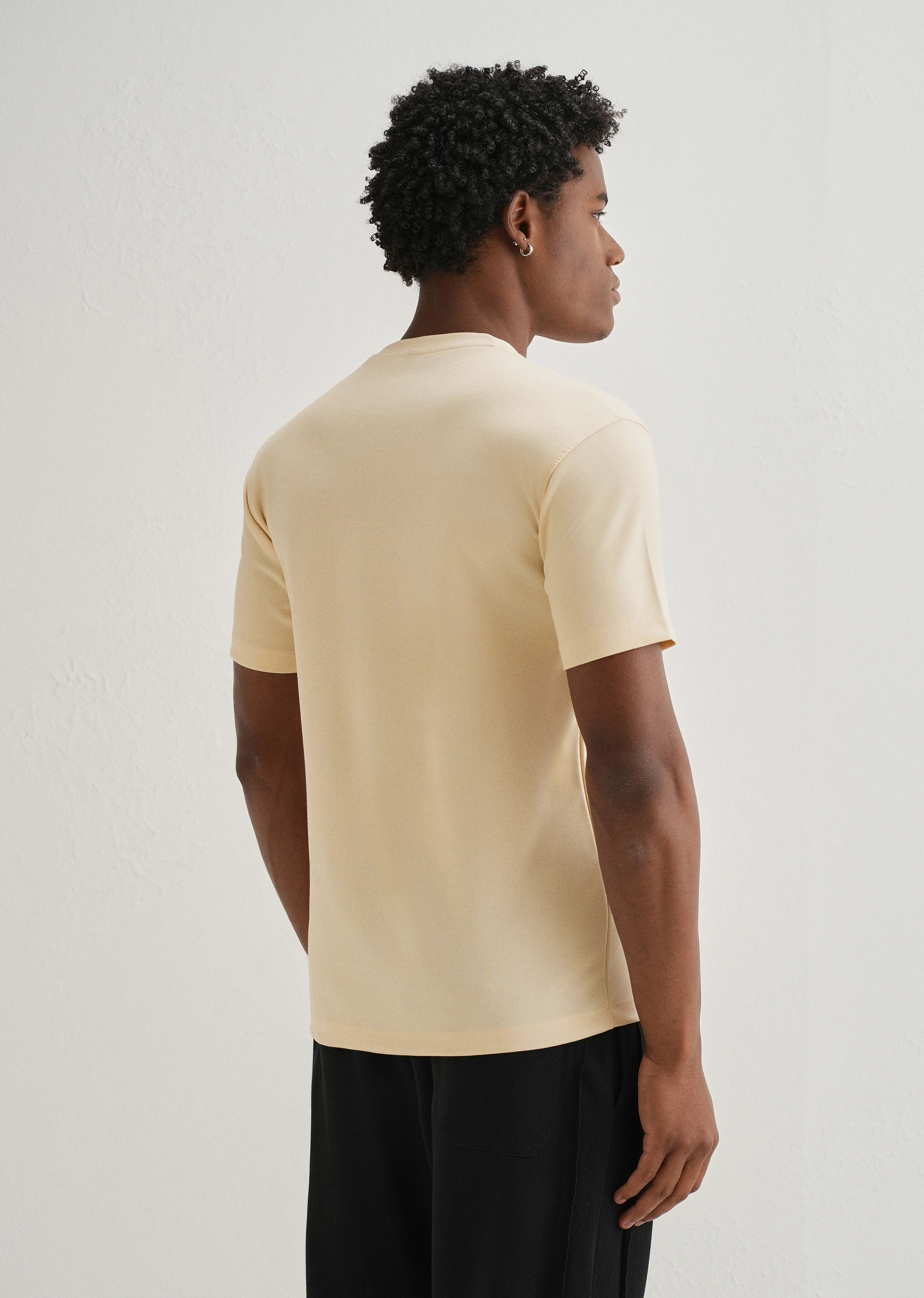 Cream Typography Applique T-shirt - Image 2