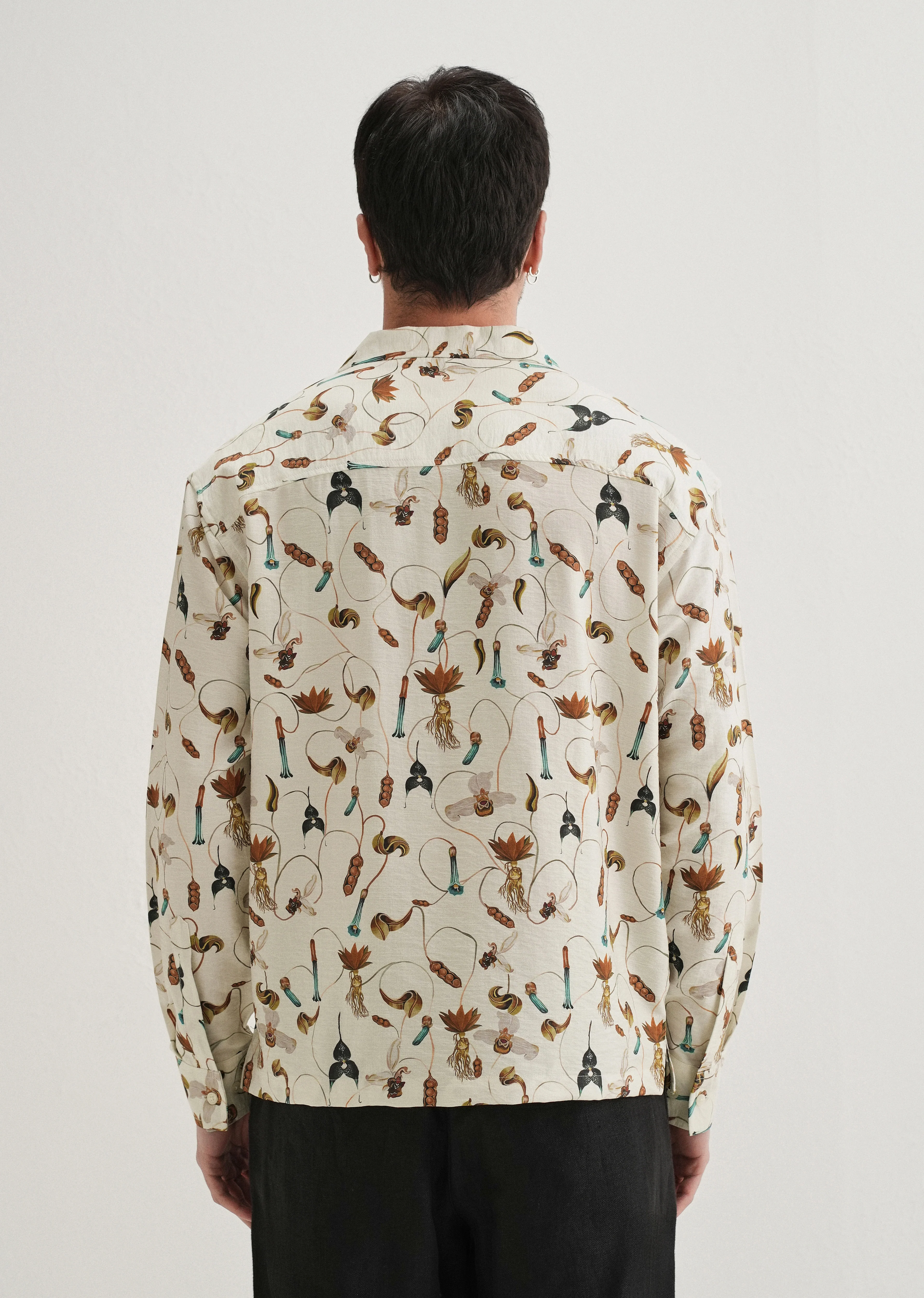 Cream Vintage Orchid Printed Shirt - Image 2
