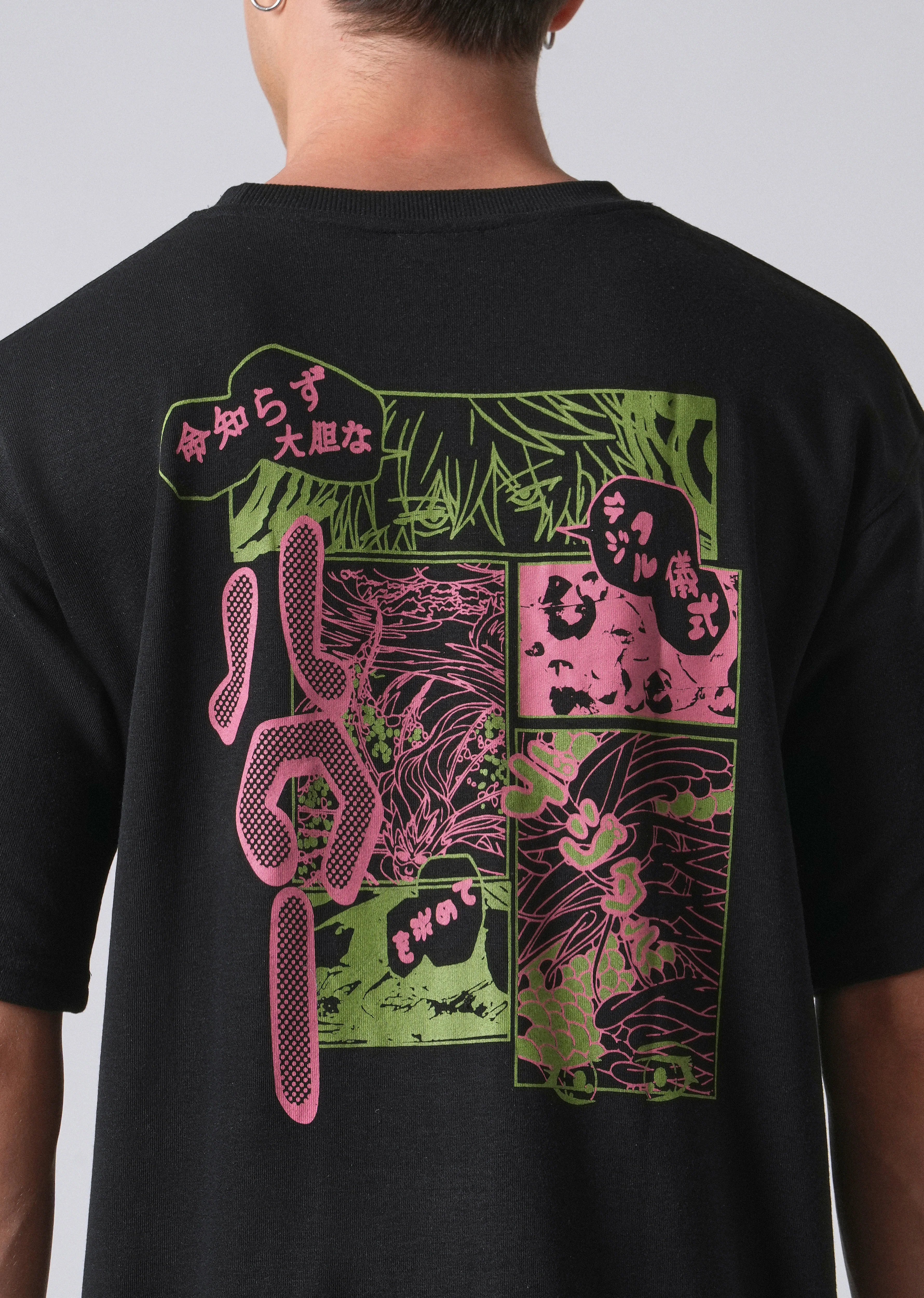 Crow Black Oversized T-shirt - Image 5