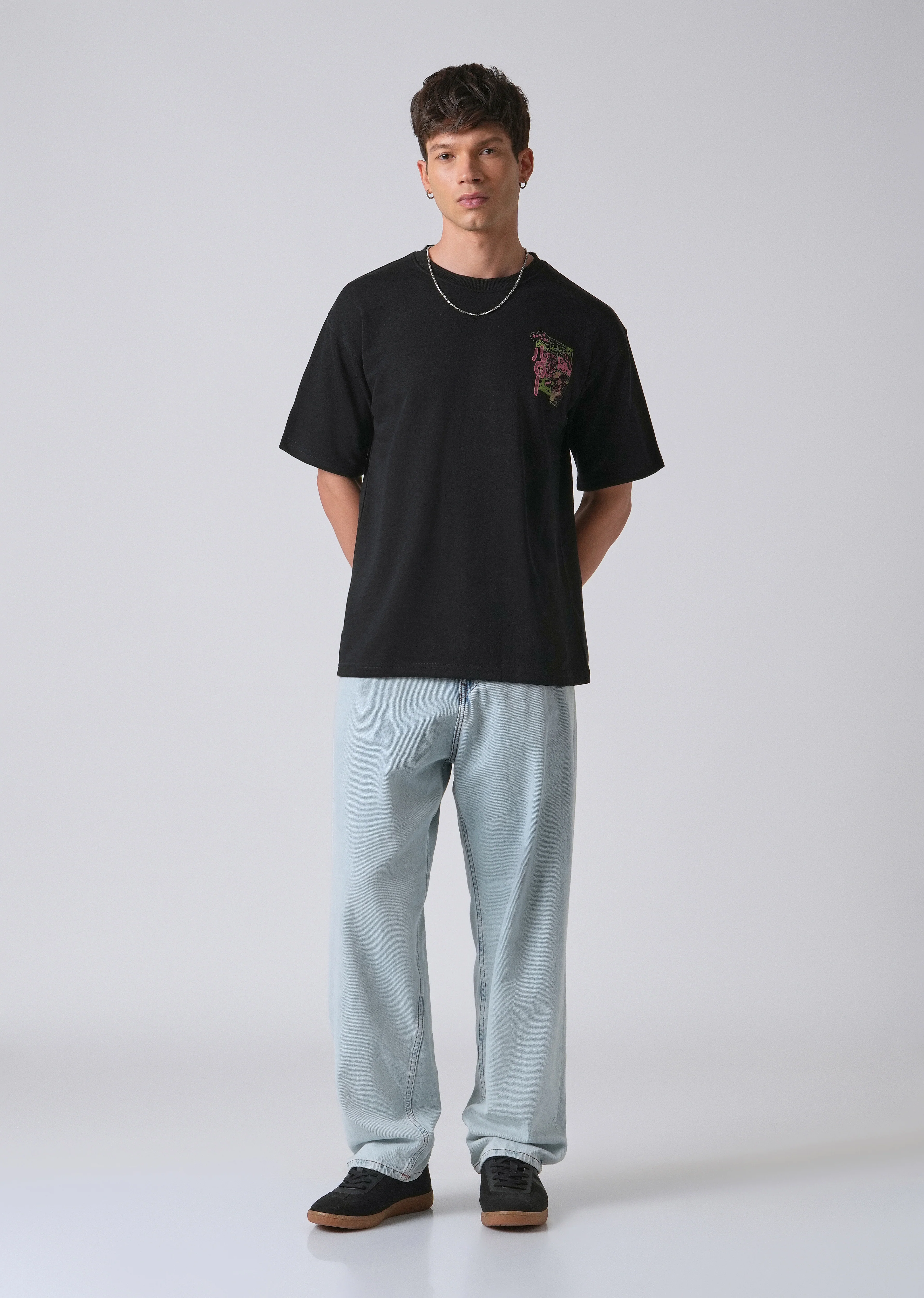 Crow Black Oversized T-shirt - Image 6