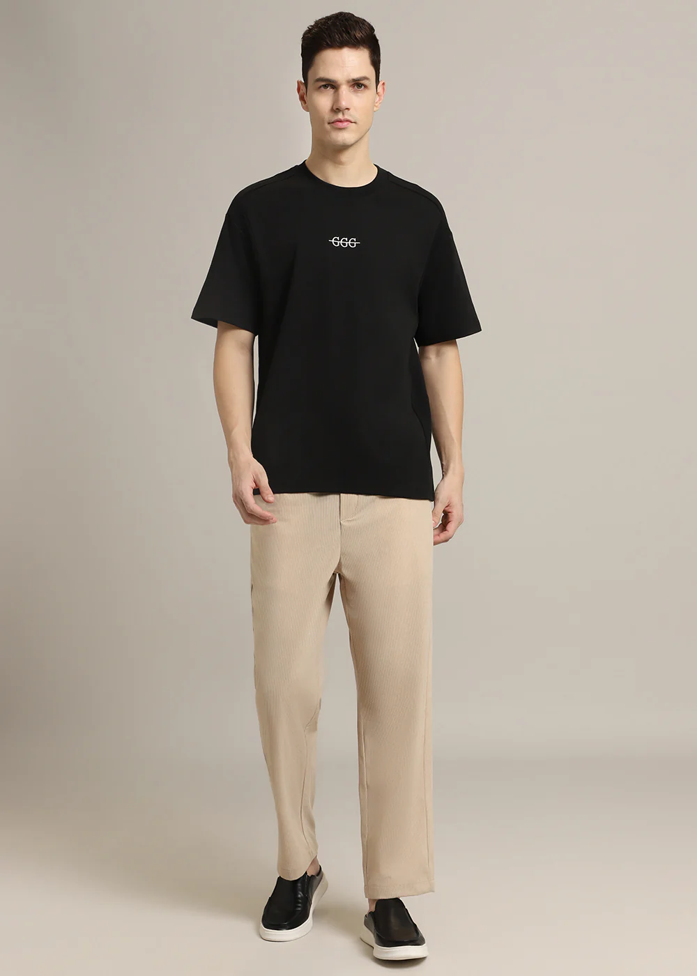 Cut And Sew Black Oversized T-shirt - Image 6