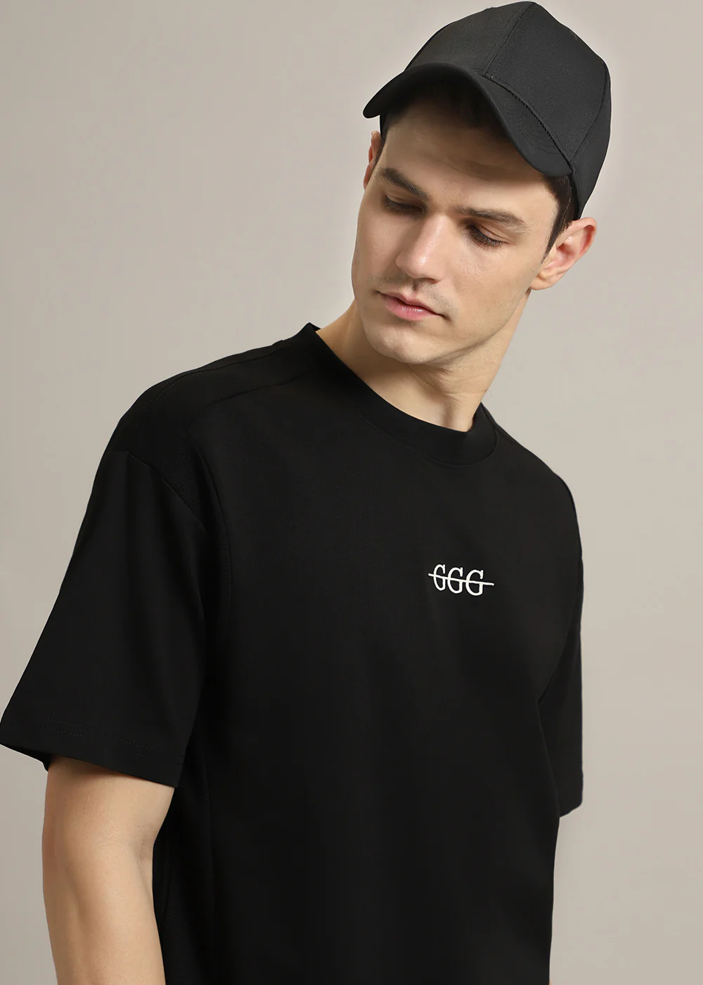 Cut And Sew Black Oversized T-shirt - Image 7