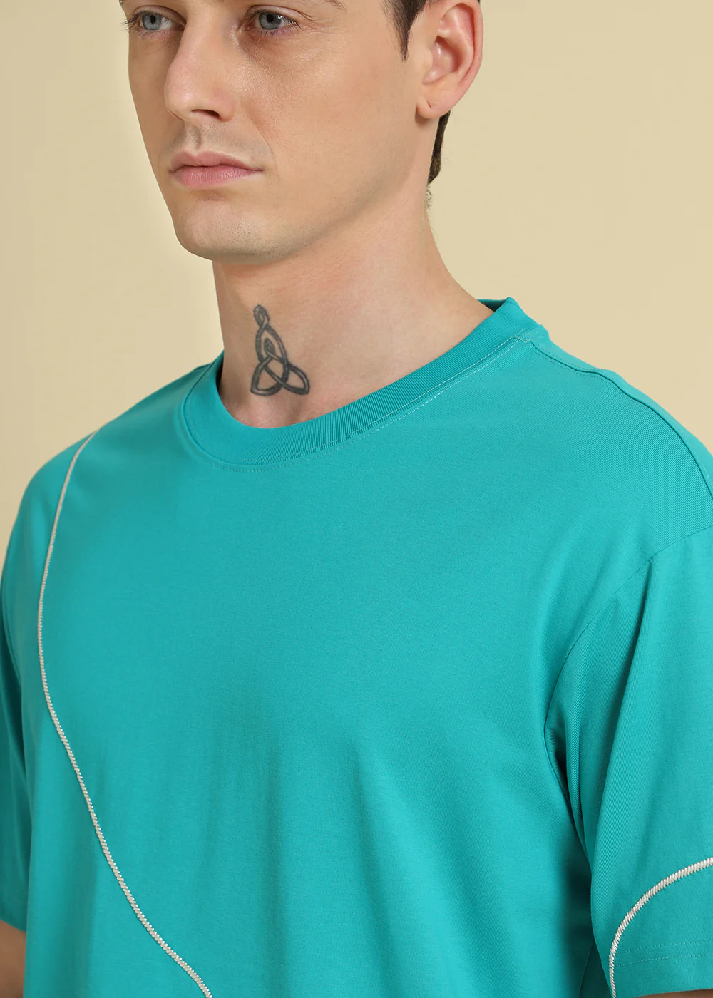 Cyan Line Oversized T-shirt - Image 2