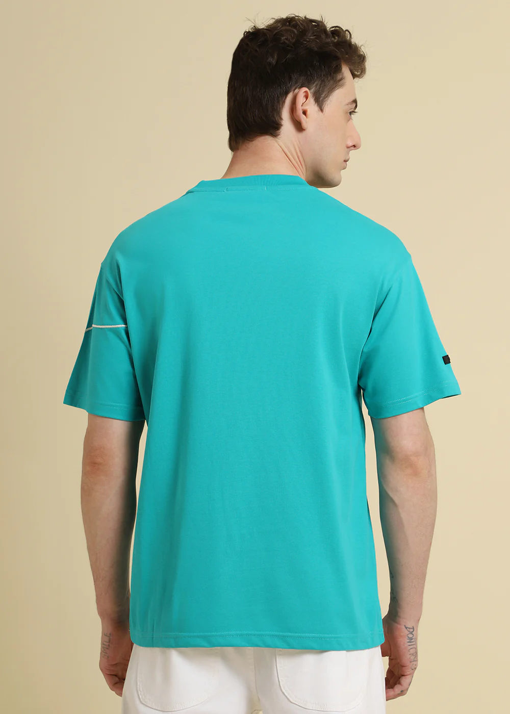 Cyan Line Oversized T-shirt - Image 4