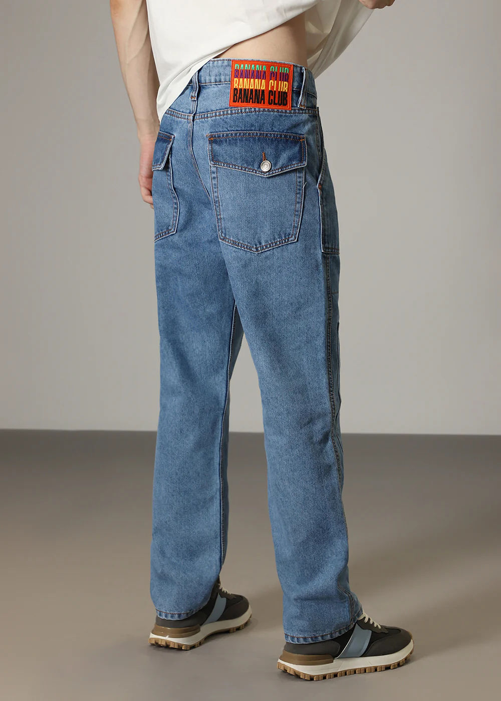 Dapper Celeste Blue Baggy fit Jeans - Image 4