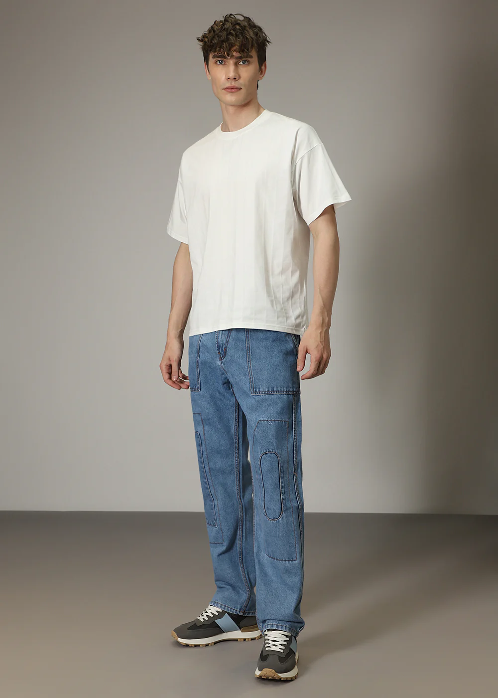 Dapper Celeste Blue Baggy fit Jeans - Image 5