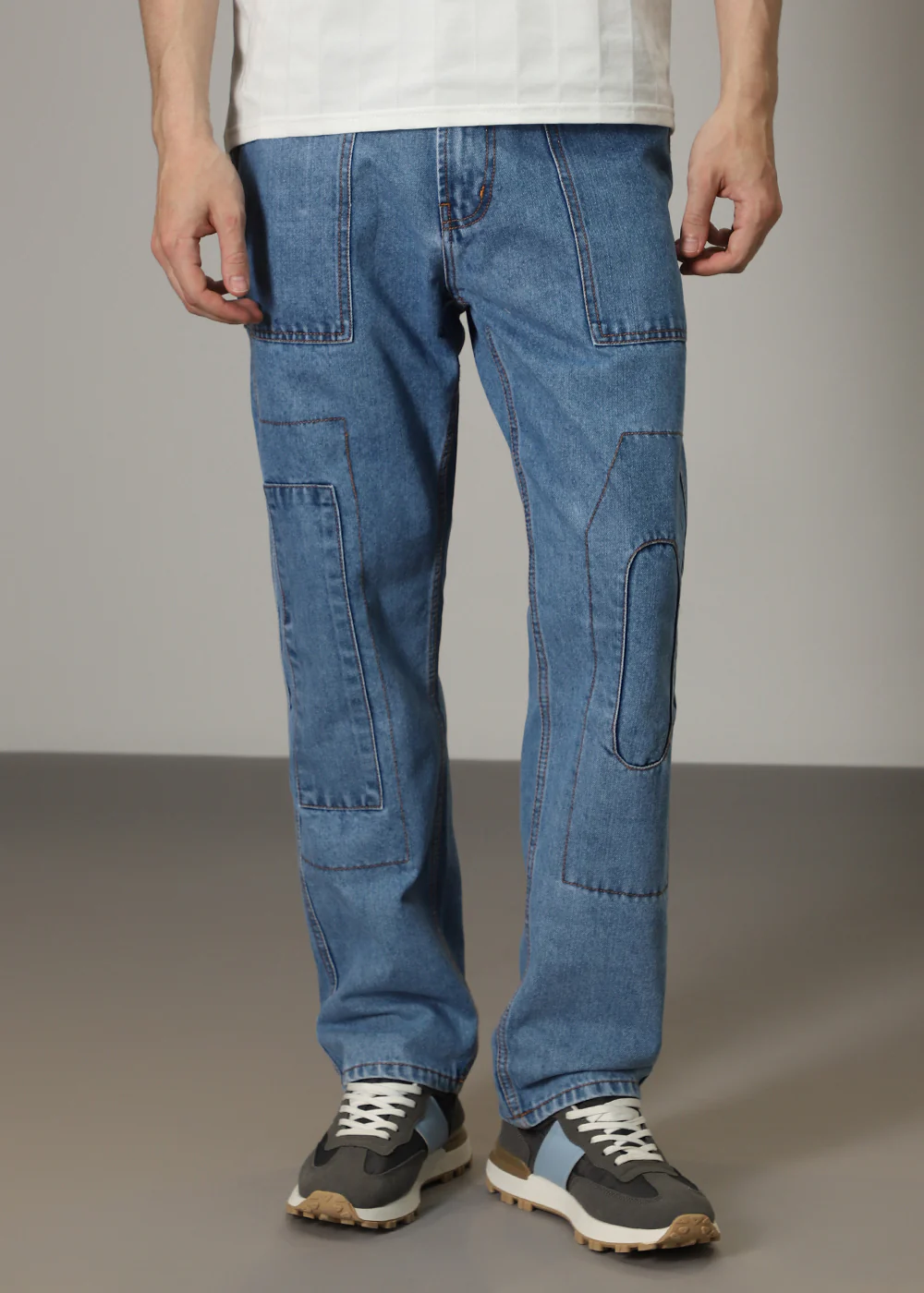 Dapper Celeste Blue Baggy fit Jeans - Image 6