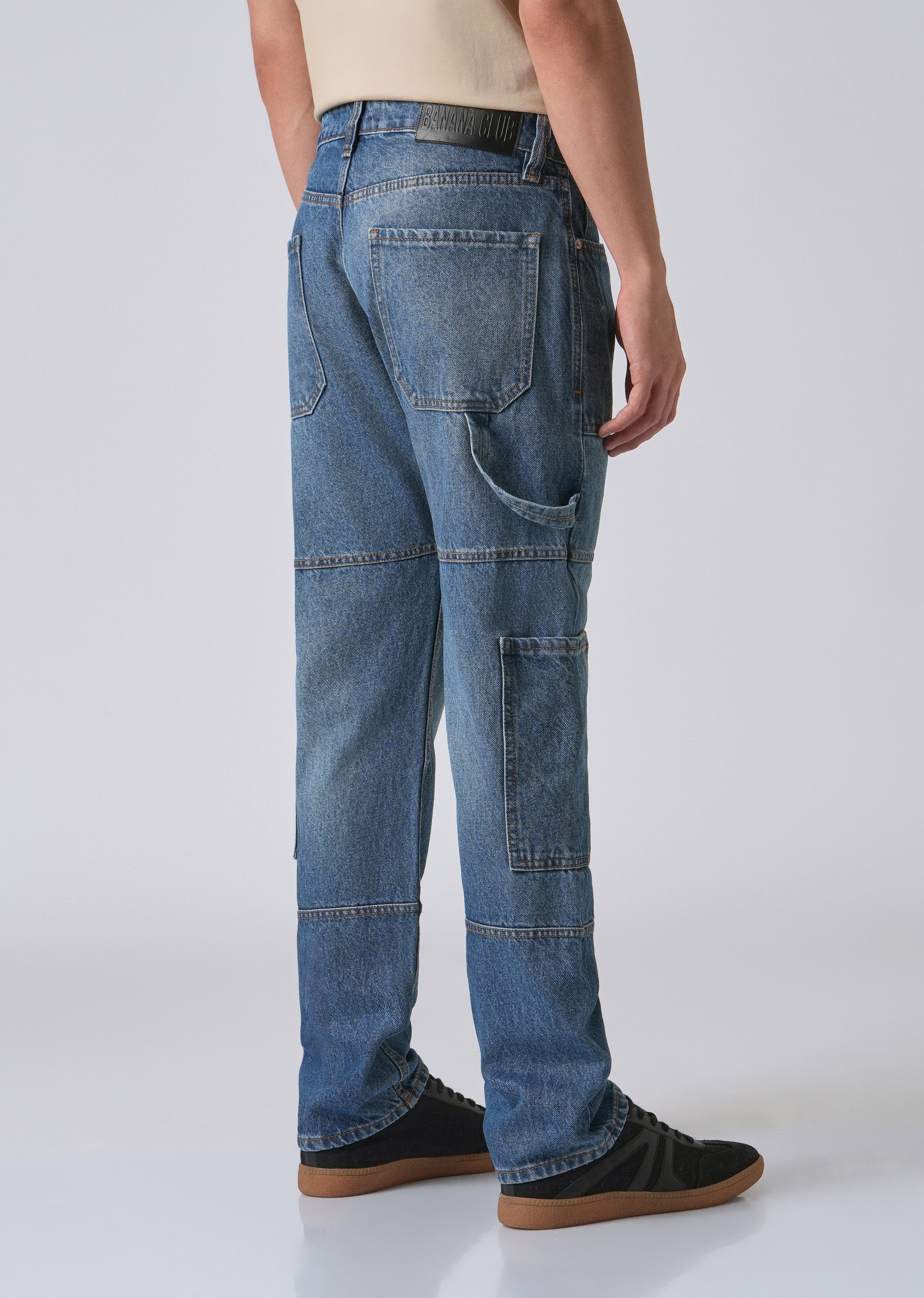 Dapper Pebble Blue Baggy fit Jeans - Image 2