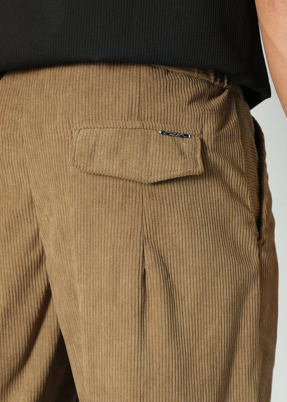 Dark Beige Drawstring Corduroy Pant - Image 7