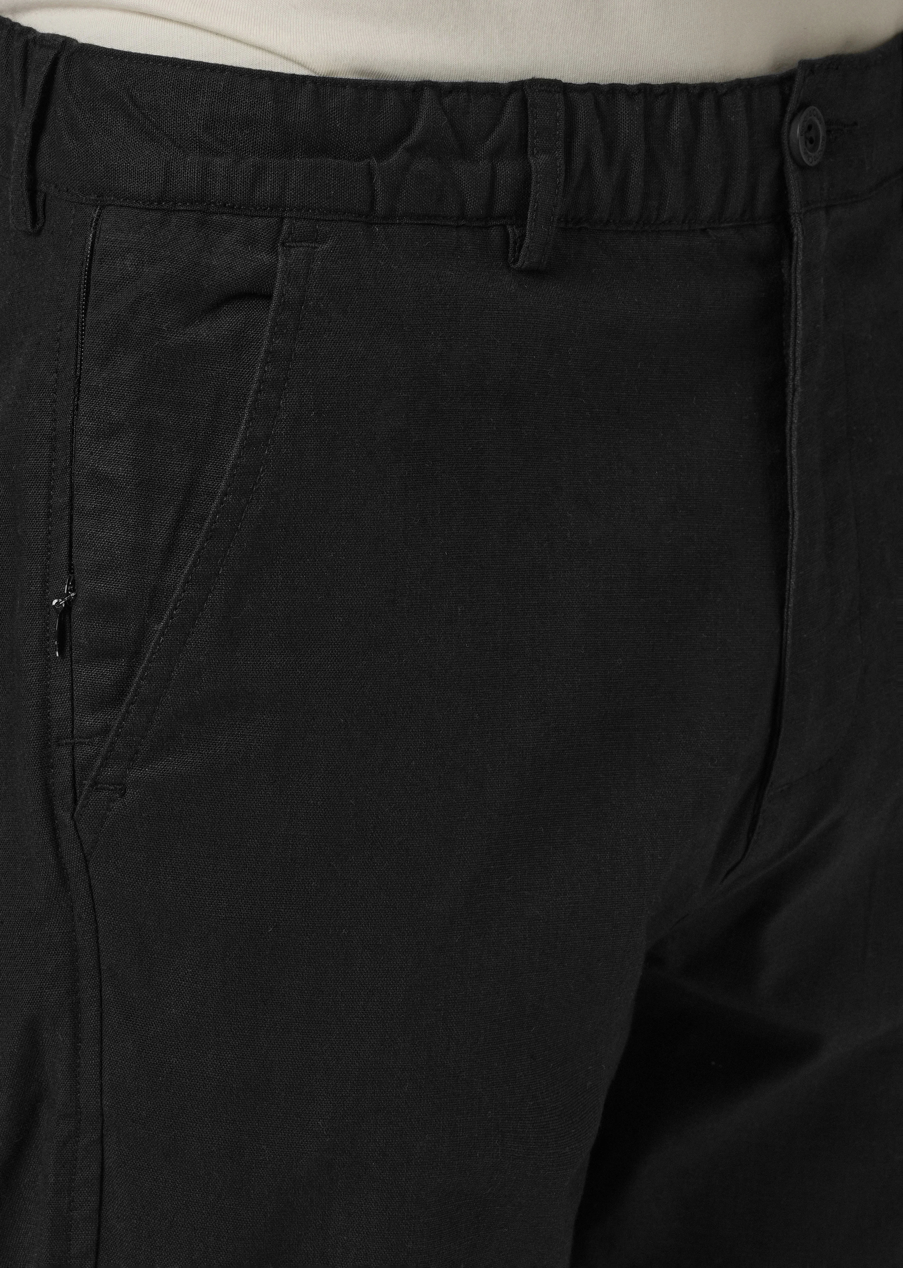 Dark Black Cotton Trouser - Image 5