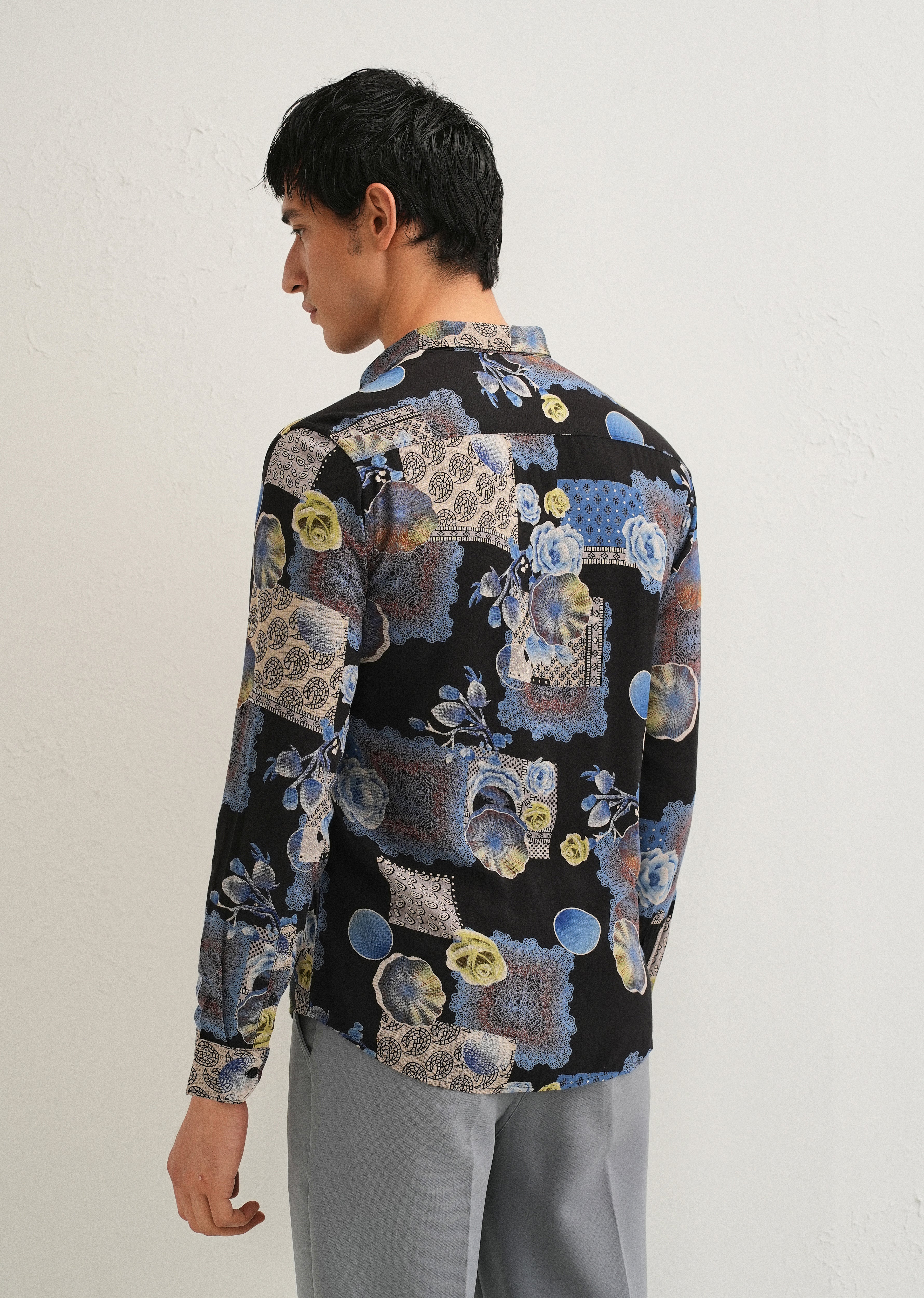 Dark Blue Feather Shirt - Image 2