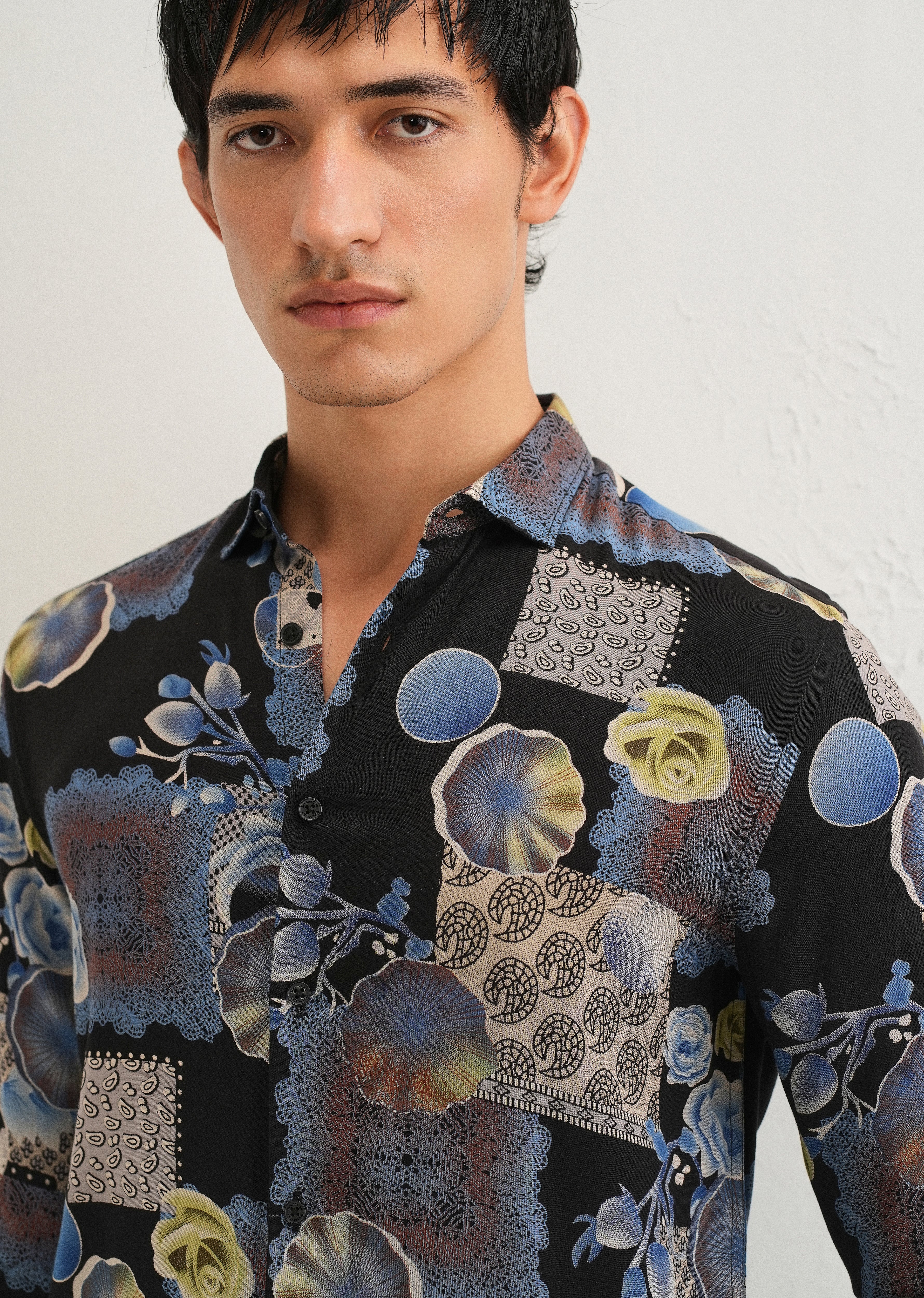 Dark Blue Feather Shirt - Image 5