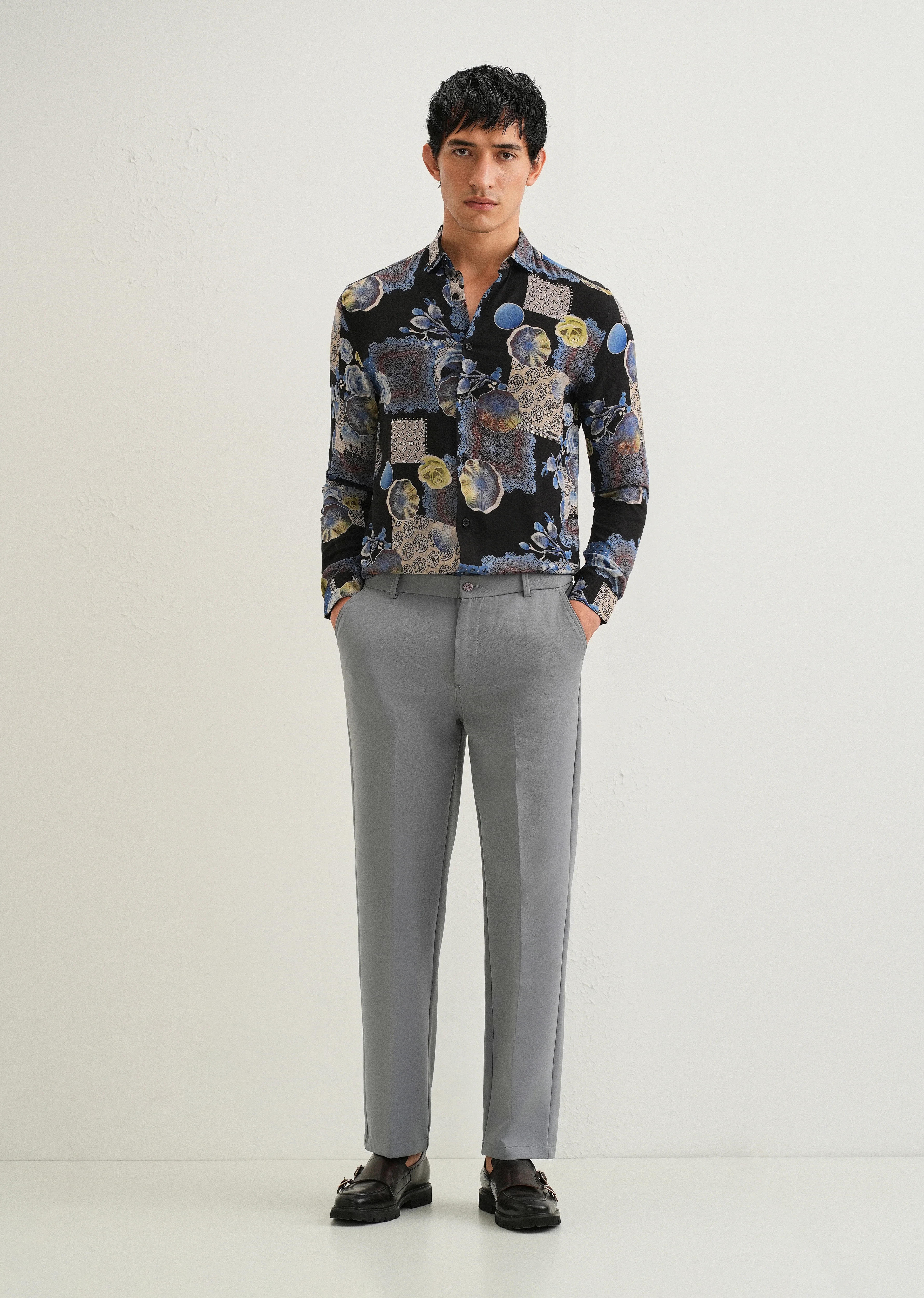 Dark Blue Feather Shirt - Image 6