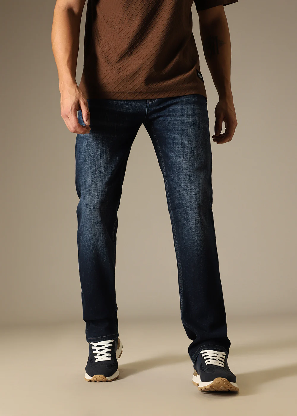 Dark Blue Regular Fit Denim - Image 3