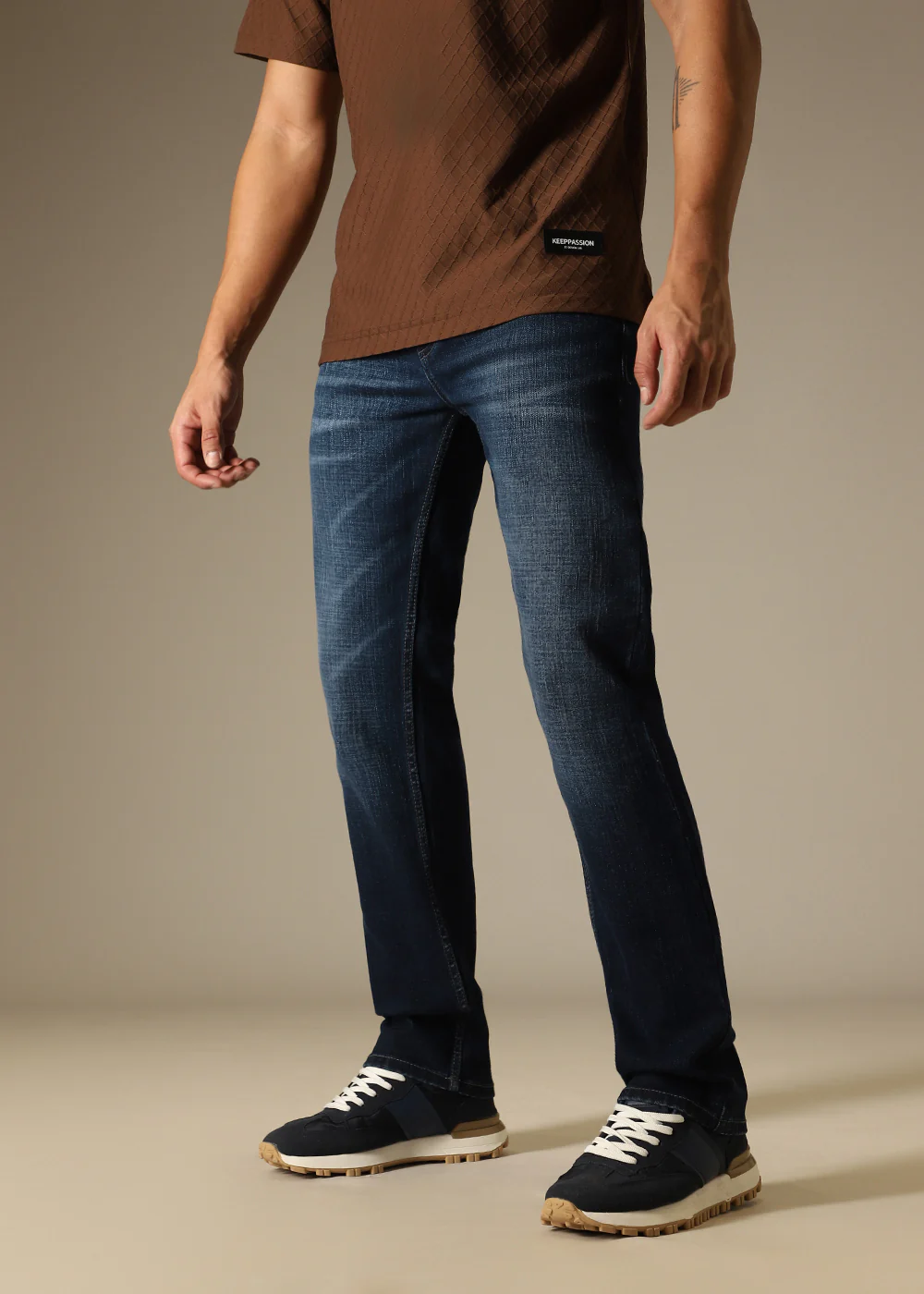 Dark Blue Regular Fit Denim - Image 5