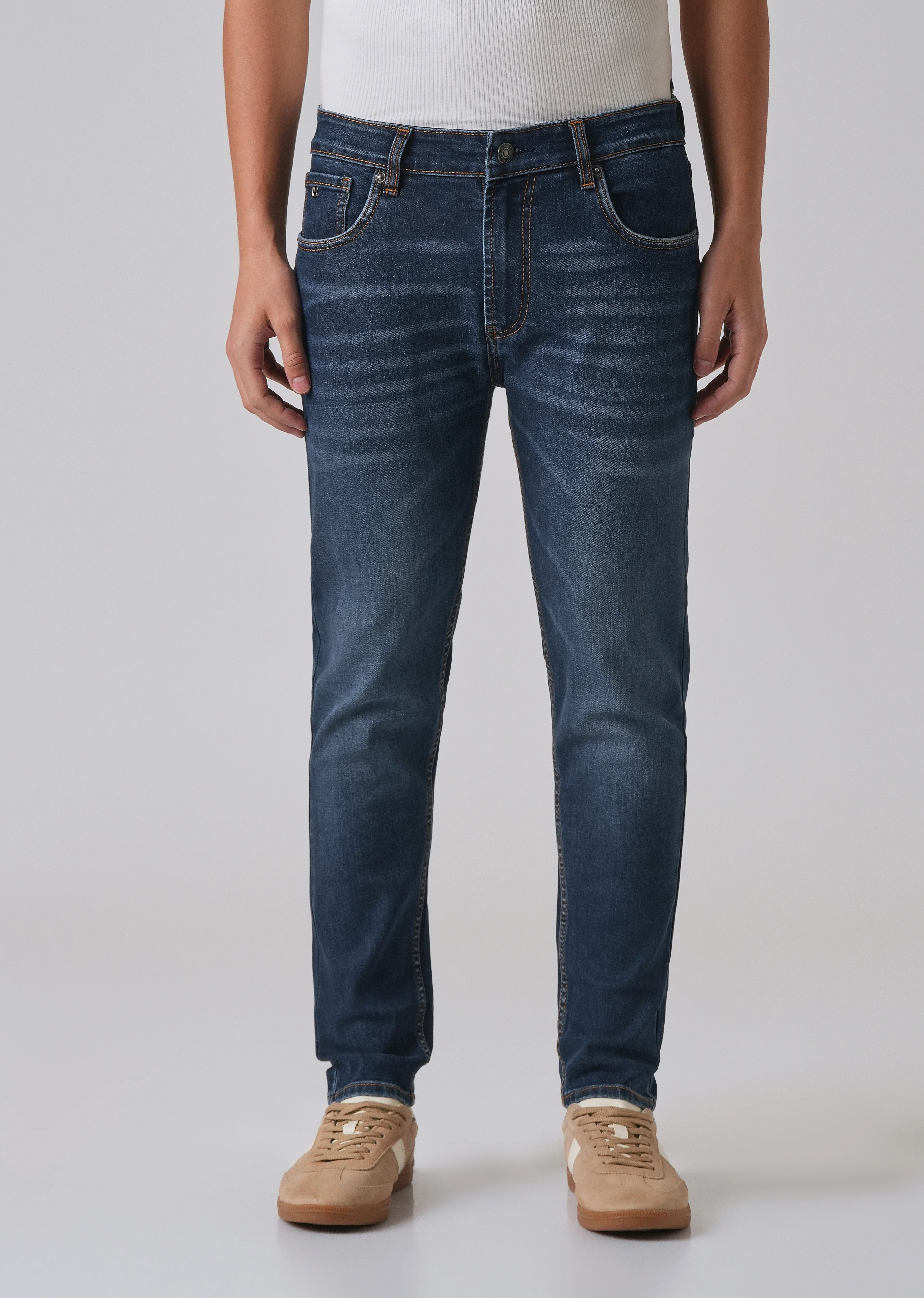 Dark Blue Slim fit Jeans - Image 3