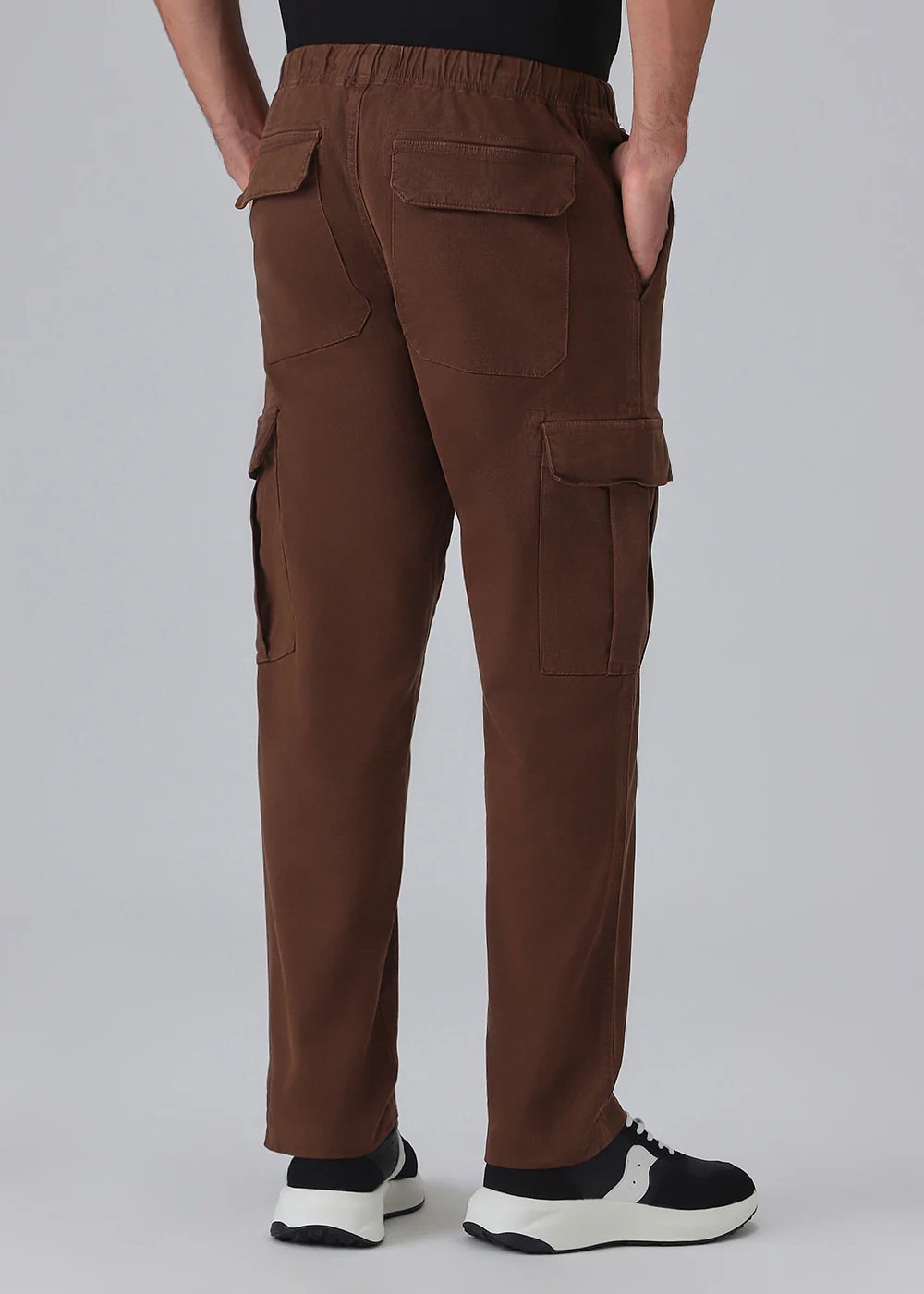 Dark Brown Twill Cargo Pant - Image 2